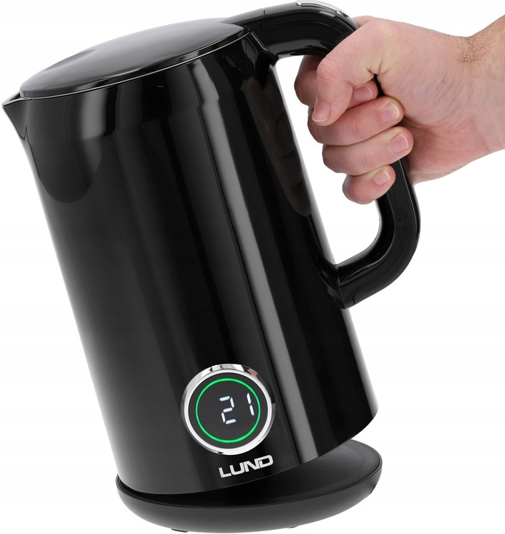 LUND CZAJNIK ELEKTRYCZNY 22000W 1,7L CZARNY Z REGULACJĄ TEMP. 40-100°68219