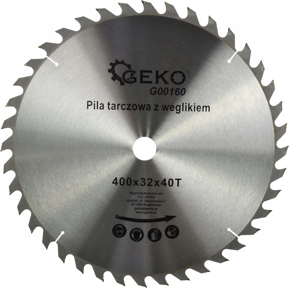GEKO TARCZA PIŁA DO DREWNA WIDIOWA 400x32x40T WIDIA G00160