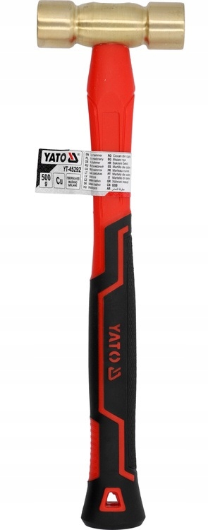 YATO MŁOTEK MIEDZIANY 500G Z TRZONKIEM Z WŁÓKNA SZKLANEGO YT-45292