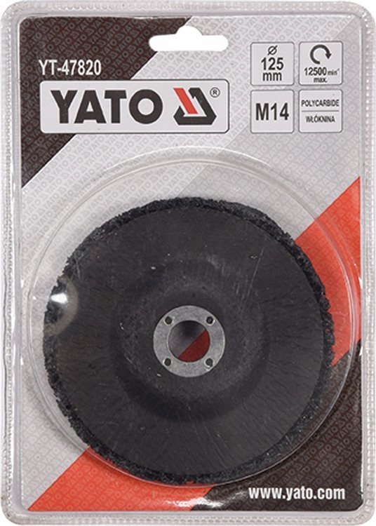 YATO SZCZOTKA ŚCIERNICA TARCZOWA 125MM WŁÓKNINA DO RDZY GWINT M14 YT-47820