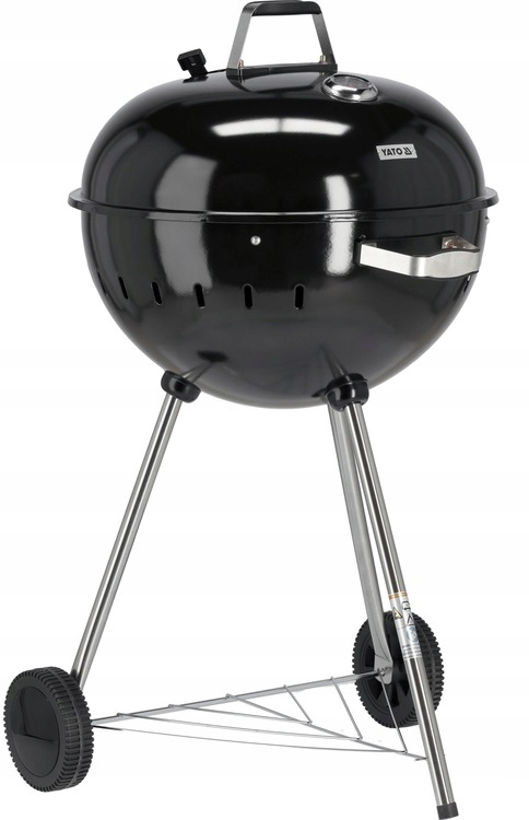 GRILL OGRODOWY WĘGLOWY OKRĄGŁY Z POKRYWĄ RUSZT XXL KÓŁKA POKRYWA 54CM 20300