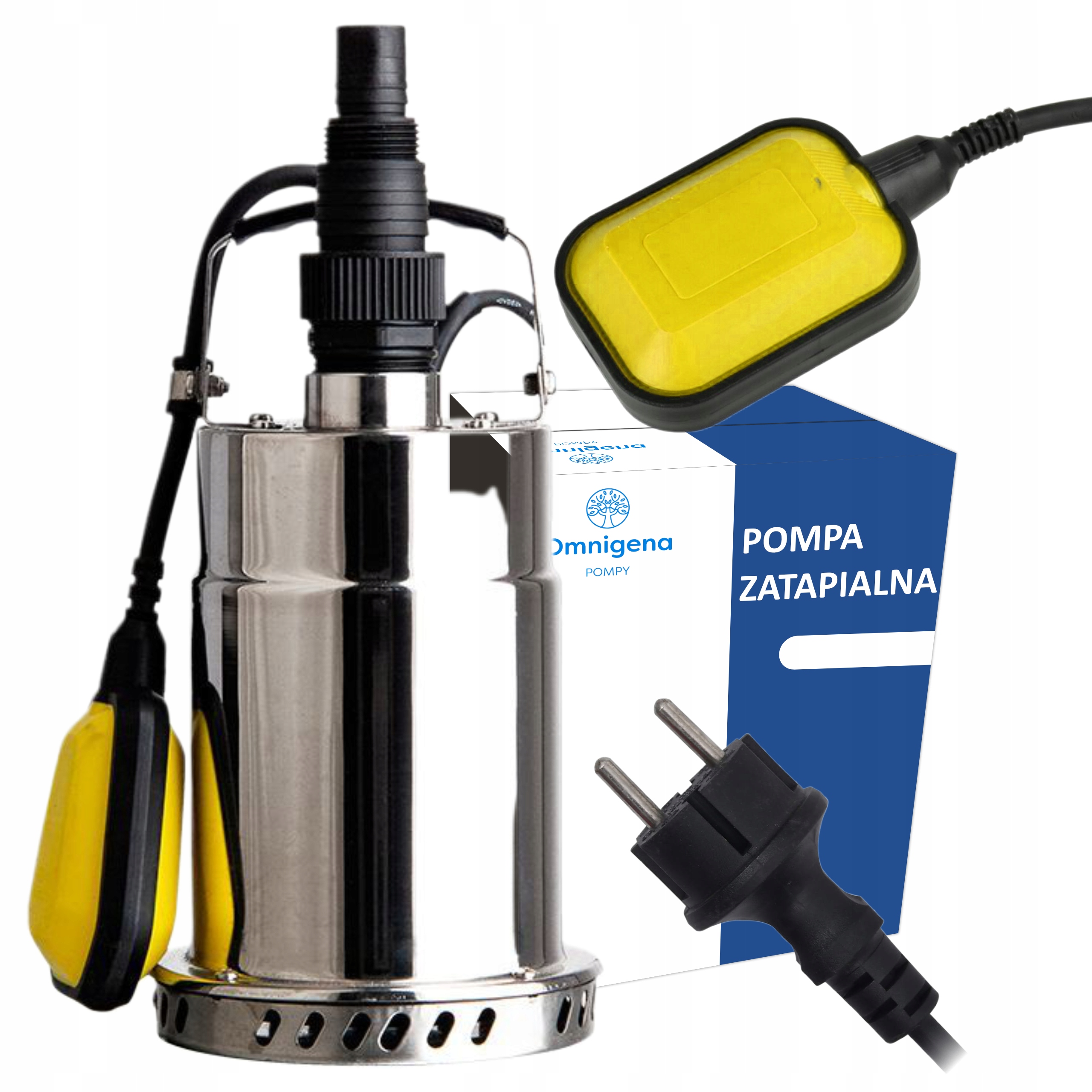 OMNIGENA TP 500 INOX POMPA ZATAPIALNA 230V 400W DO WODY CZYSTEJ Z PŁYWAKIEM