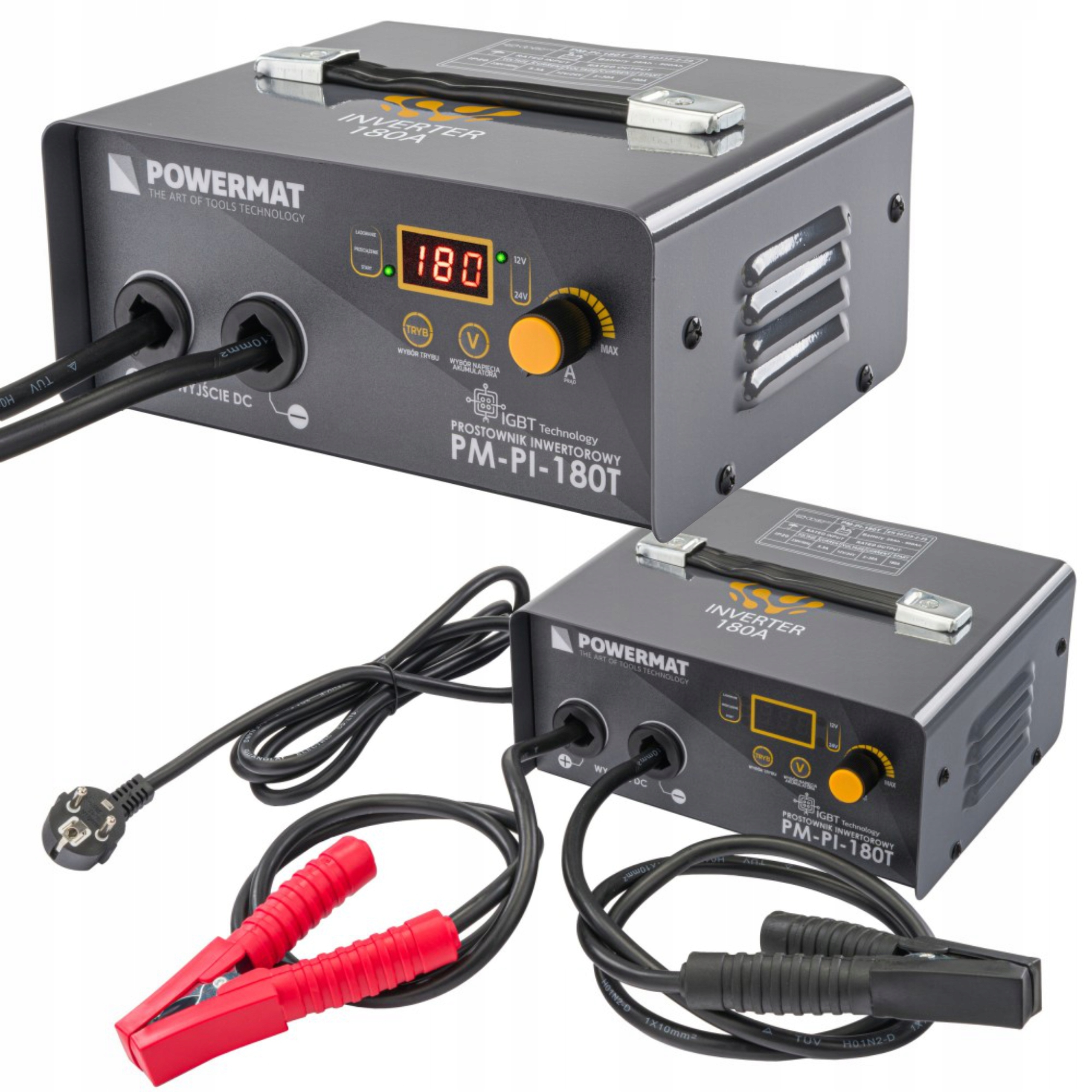 PROSTOWNIK AKUMULATOROWY INWERTOROWY Z ROZRUCHEM 180A 12/24 V ŁADOWARKA 30A