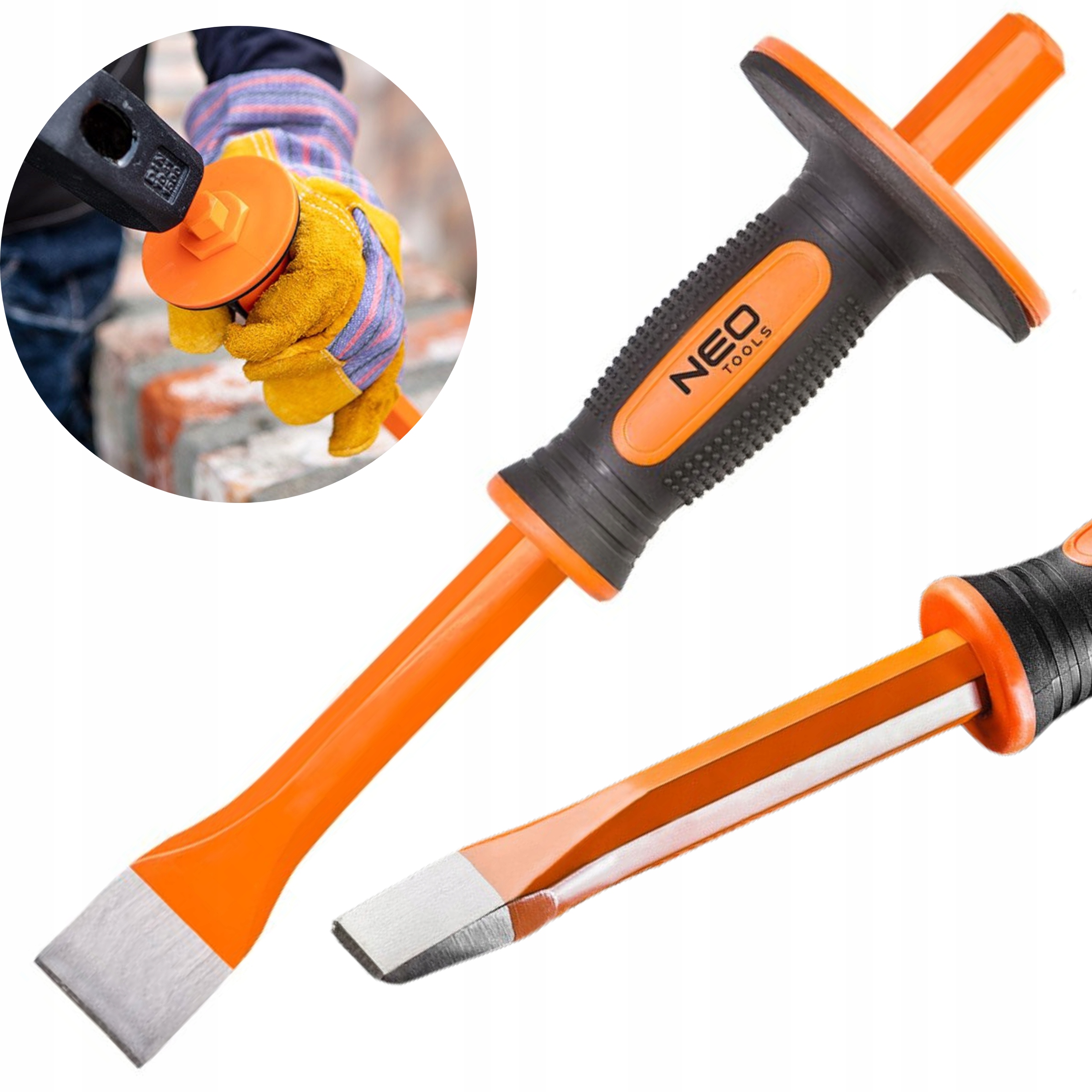 NEO TOOLS PRZECINAK Z OCHRANIACZEM 50x19x300mm 33-083 SZPICAK 300mm CrV
