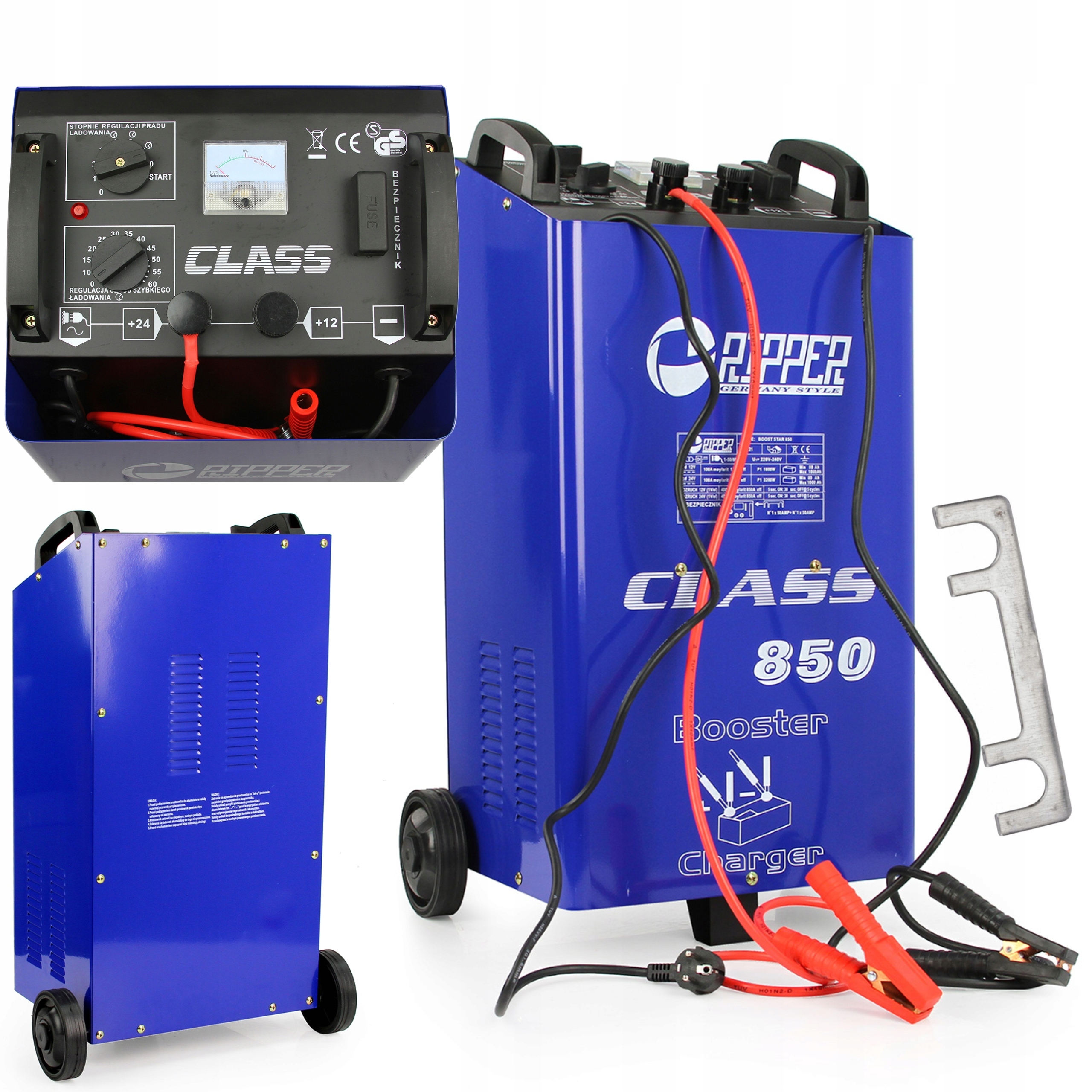 PROSTOWNIK SAMOCHODOWY Z ROZRUCHEM ROZRUCH START LCD 850 12V 24V 850A