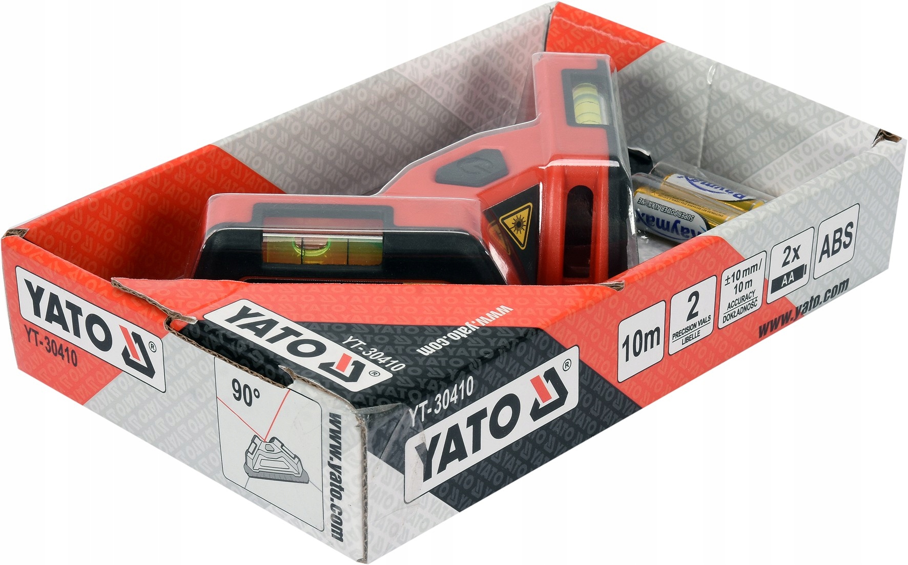 YATO LASER LINIOWY KĄTOWY DO UKŁADANIA PŁYTEK 2 LINIE POZIOMICA YT-30410