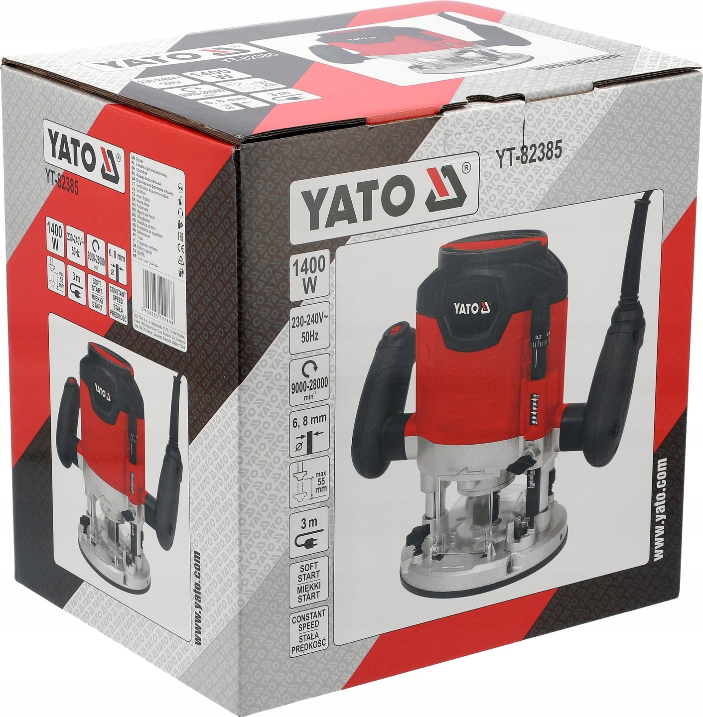 YATO FREZARKA GÓRNOWRZECIONOWA 1400W DO DREWNA UCHWYT 6MM I 8MM DO KRAWĘDZI