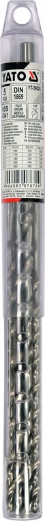YATO WIERTŁA DO METALU DŁUGIE 5SZT 3-8MM YT-39820