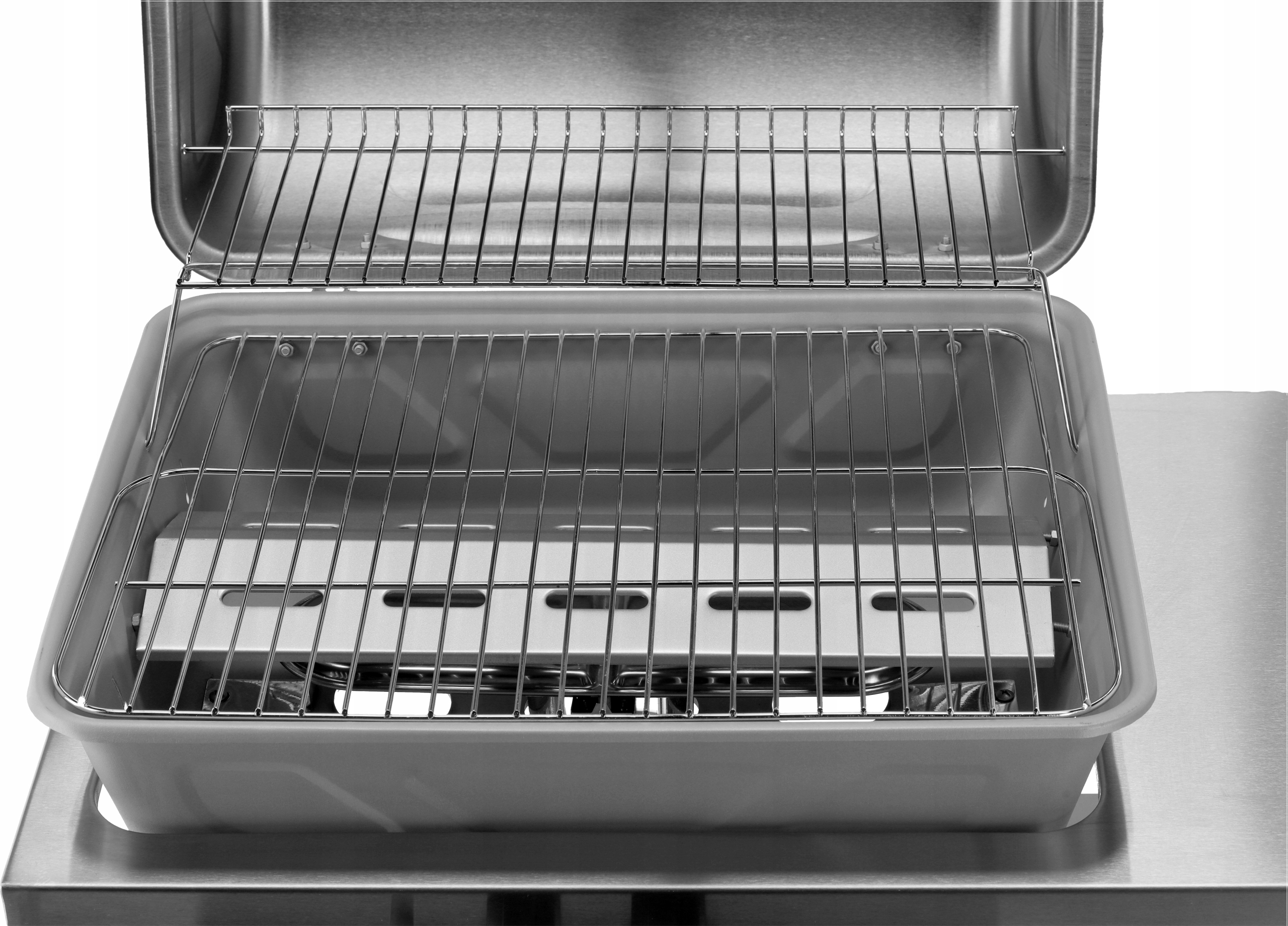 LUND GRILL GAZOWY OGRODOWY STAL NIERDZEWNA 2 PALNIKI 5,5KW CHROMOWANY RUSZT