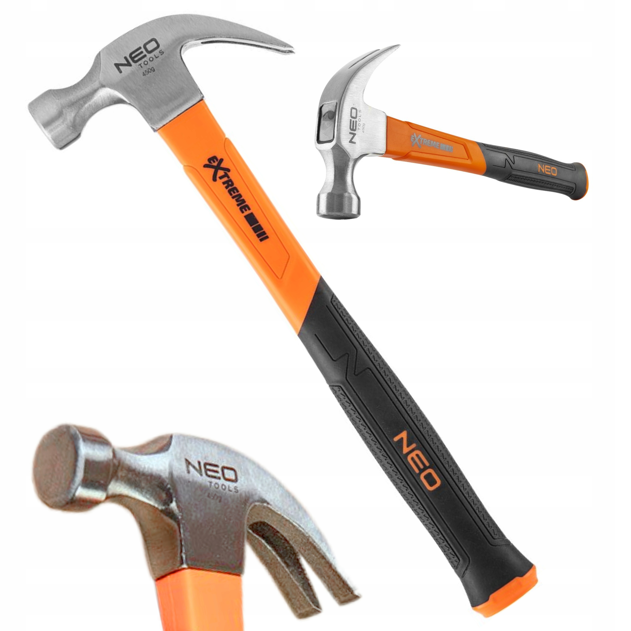 NEO MŁOTEK STOLARSKI 450g trzonek włókna szklanego FIBERGLASS 53HRC 25-132