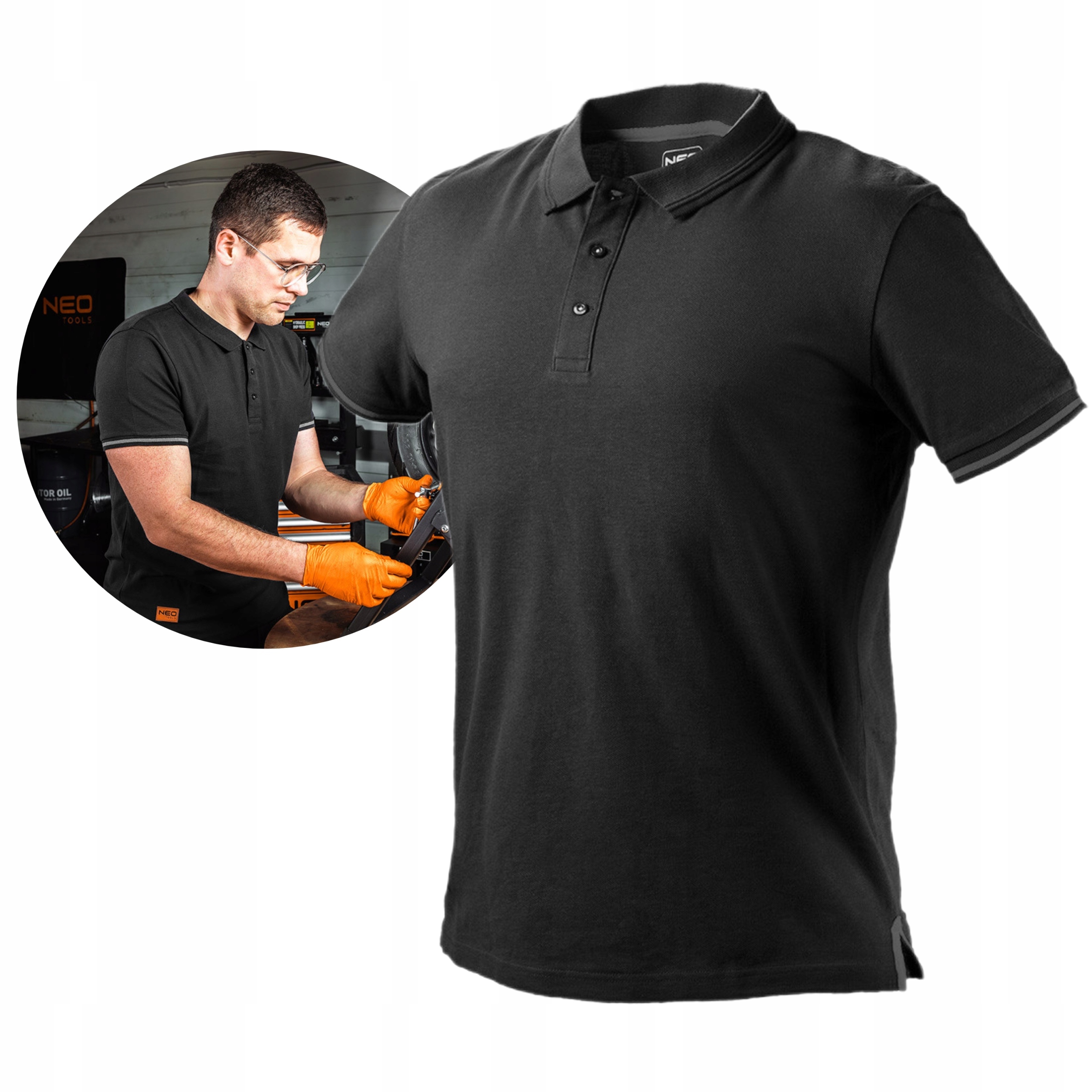 NEO KOSZULKA POLO ROBOCZA DENIM CZARNA rozm. 3XL