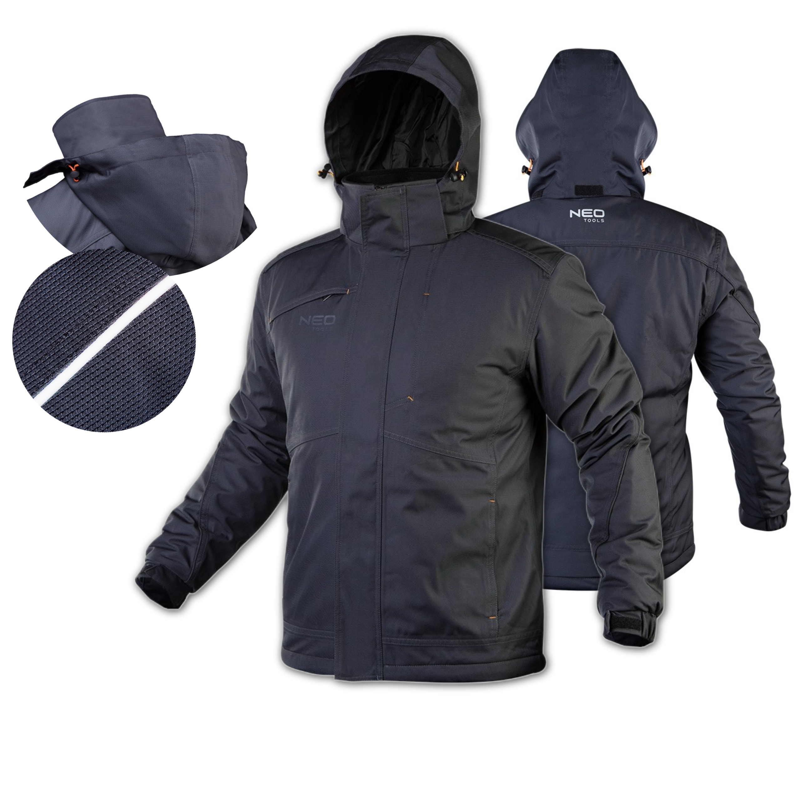 NEO KURTKA ROBOCZA OCIEPLANA BLUZA DOBBY OUTDOOR SZARA ROZM. M 81-575