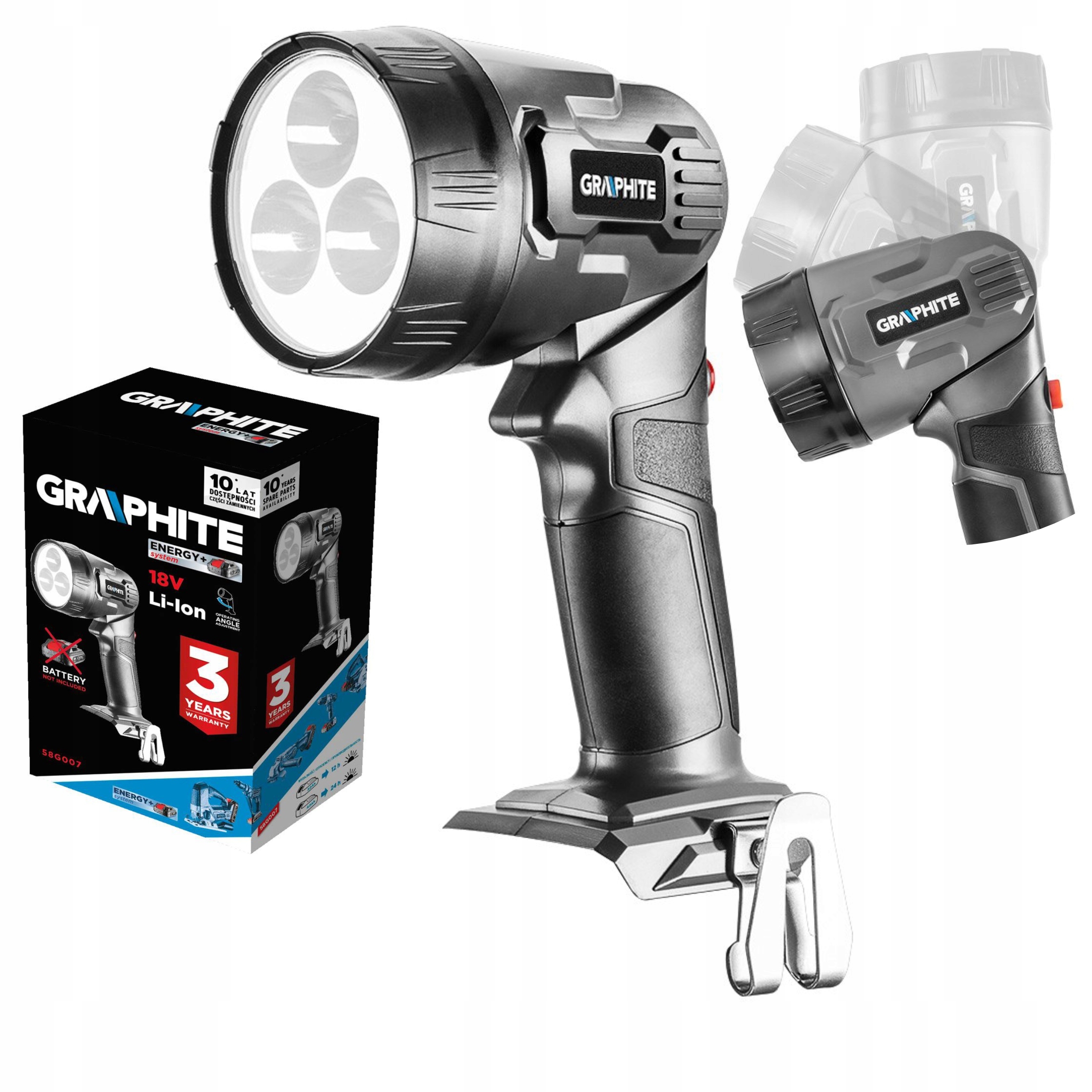 GRAPHITE LAMPA LATARKA WIELOFUNKCYJNA AKUMULATOROWA ENERGY+ 18V SOLO 58G007
