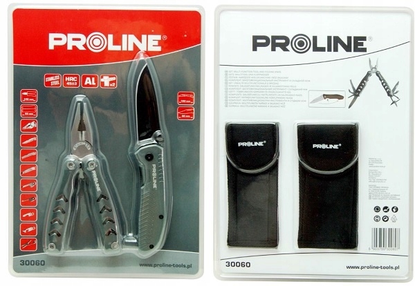 PROLINE 30060 ZESTAW SZCZYPCE WIELOFUNKCYJNE +NÓŻ SKŁADANY UNIWERSALNY 15cm