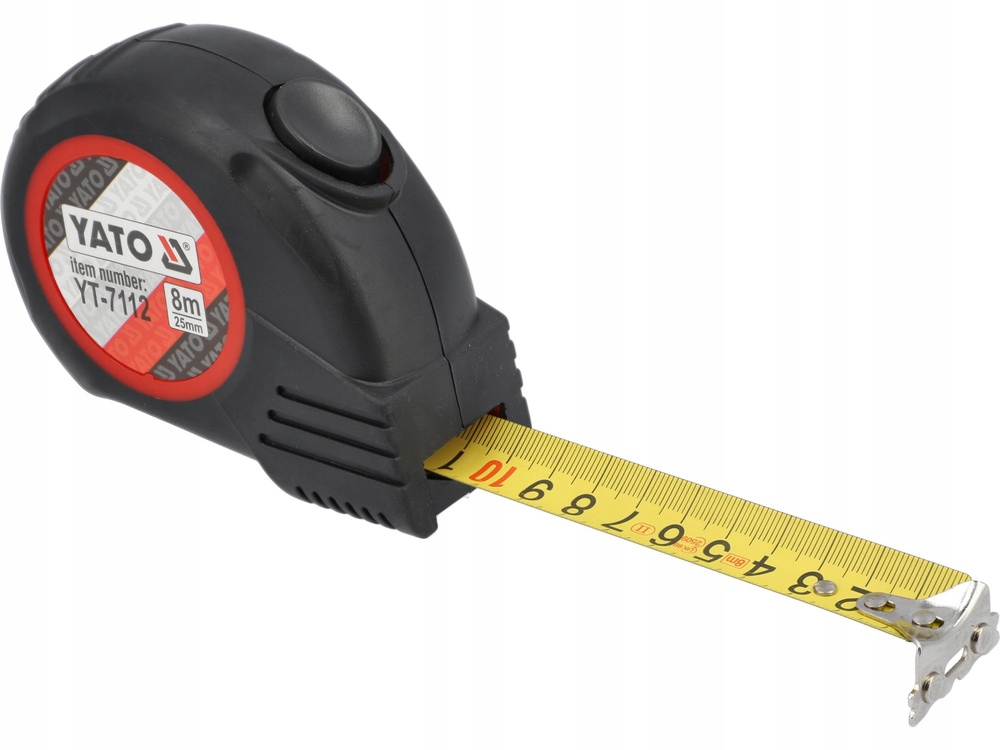 MIARA ZWIJANA 8M MAGNETYCZNY ZACZEP STALOWA NYLON ABS GUMA KLASA II YT-7112