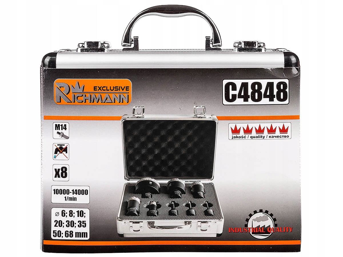 RICHMANN ZESTAW KORONKA OTWORNICA DO GRESU M14 8EL