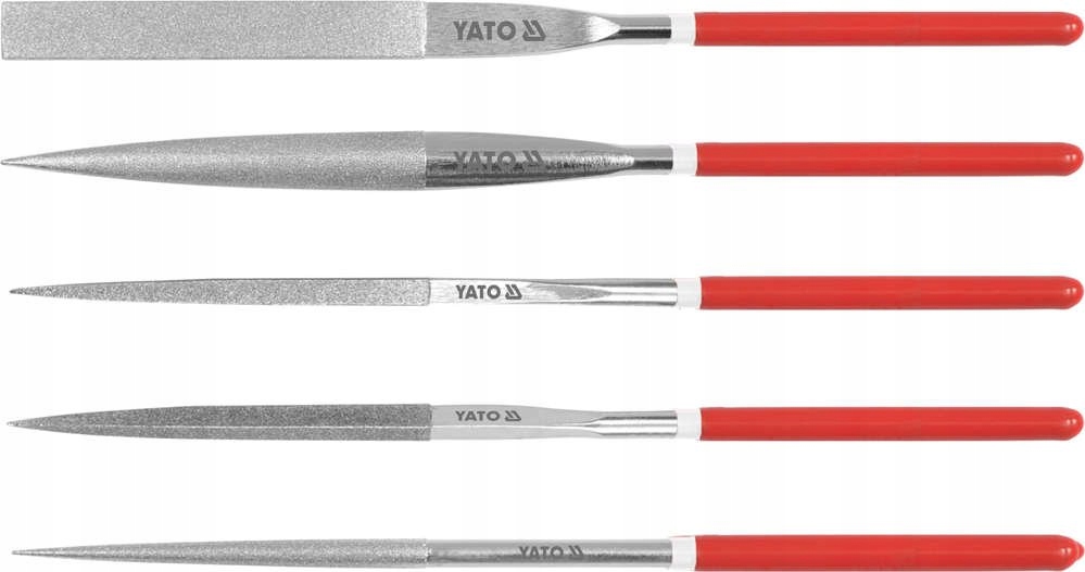 YATO ZESTAW KOMPLET 5SZT PILNIKÓW IGLAKÓW DIAMENTOWYCH 5x180x70 MM YT-6156