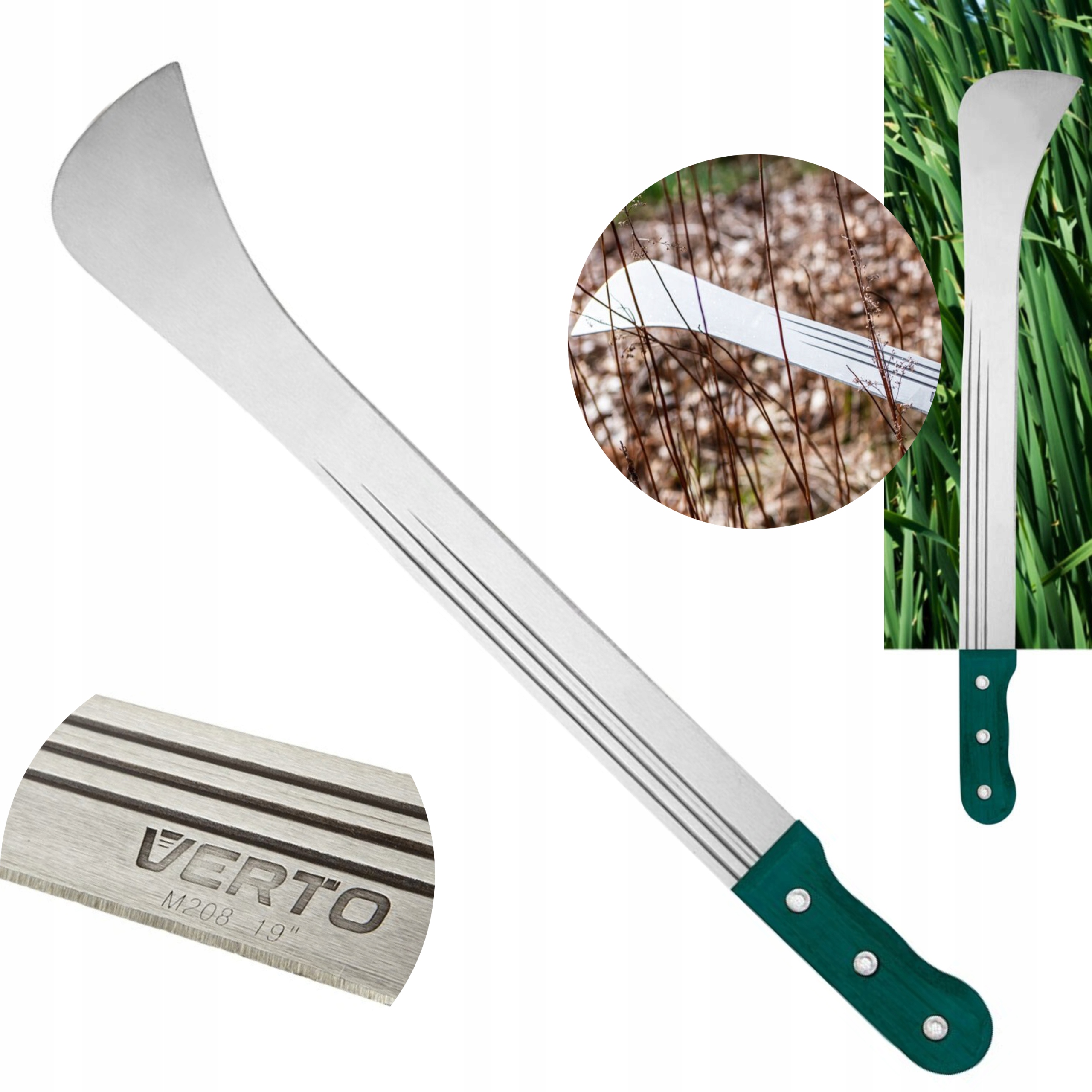 MACZETA KARCZOWNIK OGRODOWY HARTOWANA 48CM NÓŻ 19'