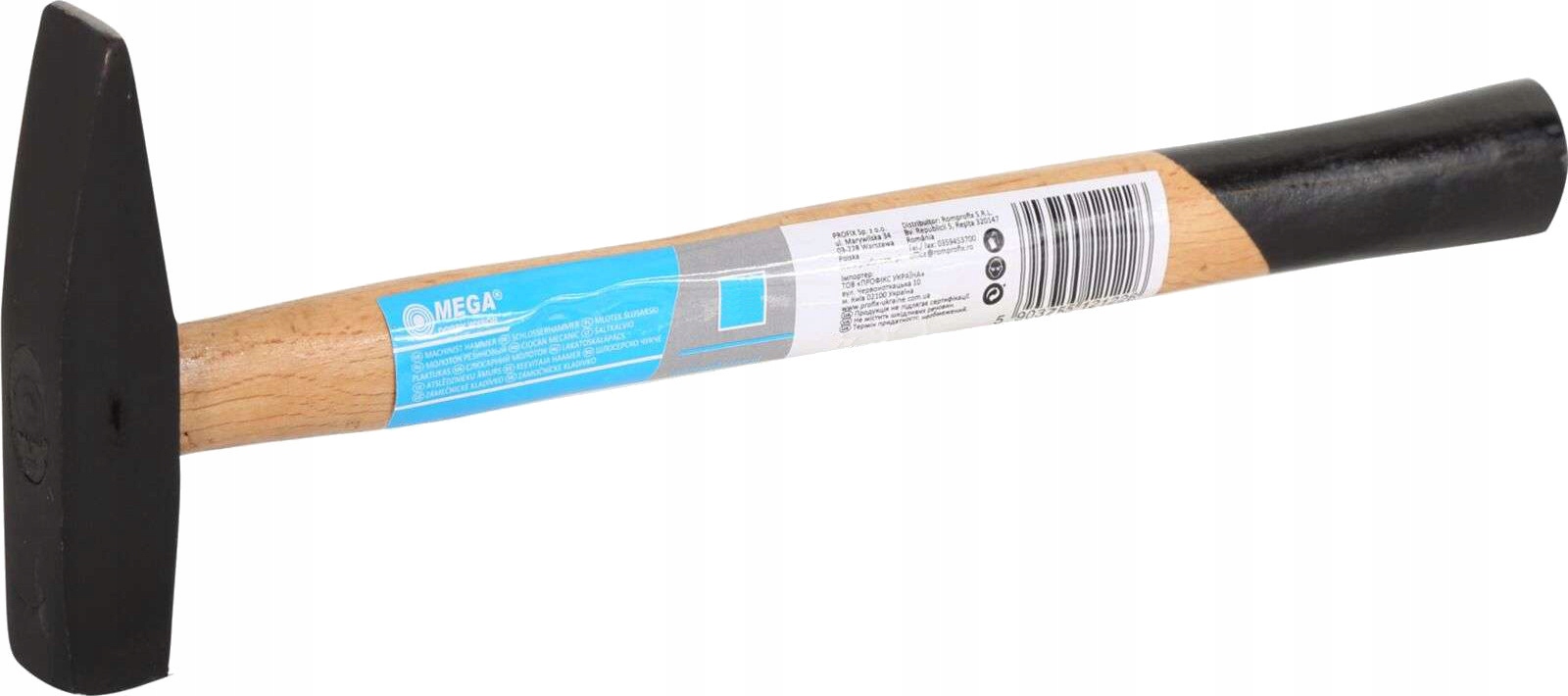 MEGA UNIWERSALNY MŁOTEK ŚLUSARSKI Z TRZONKIEM DREWNIANYM TULEJA 500G M12125