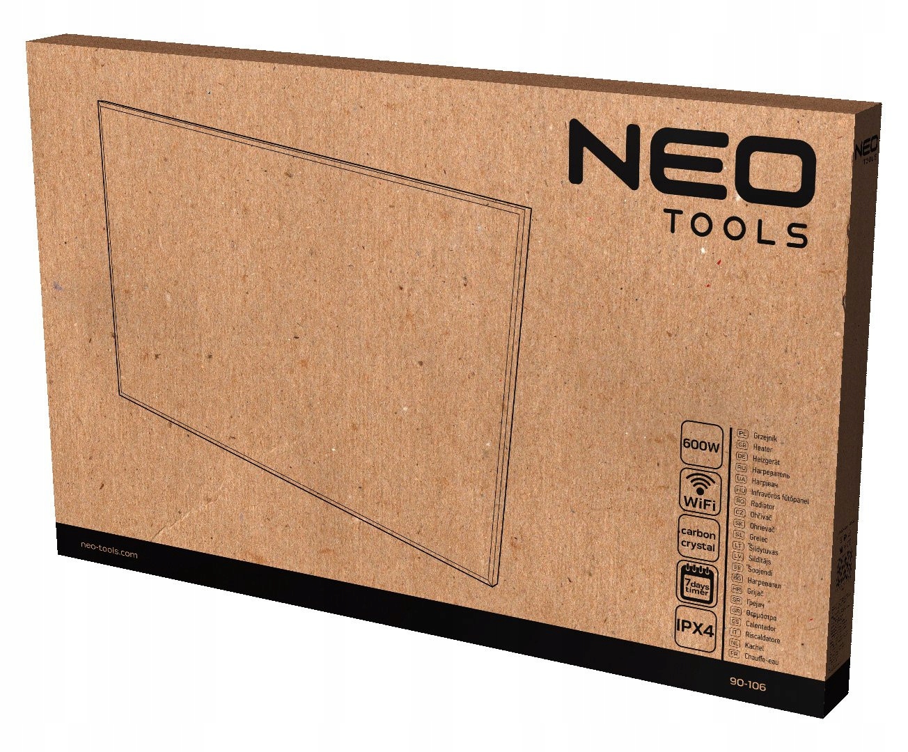 NEO PANEL GRZEWCZY NA PODCZERWIEŃ GRZEJNIK PROMIENNIK 600W WIFI 90-106 IPX4
