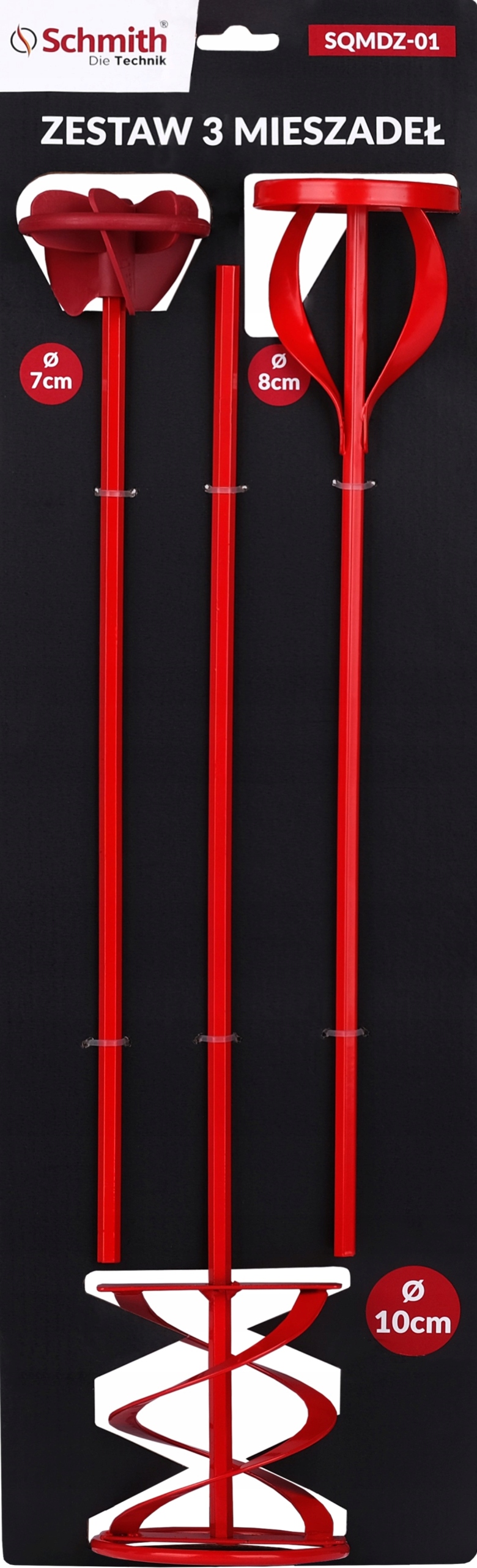 MIESZADŁO MURARSKIE DO ZAPRAW KLEJU FARB GIPSU MIESZADŁA ZESTAW 3sz SCHMITH