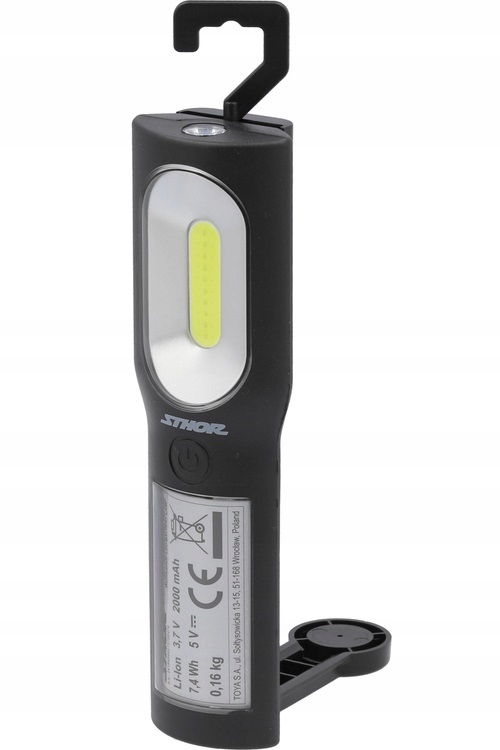 LAMPA LATARKA WARSZTATOWA LED 350LM AKUMULATOROWA Z HAKIEM MOCNA 82737