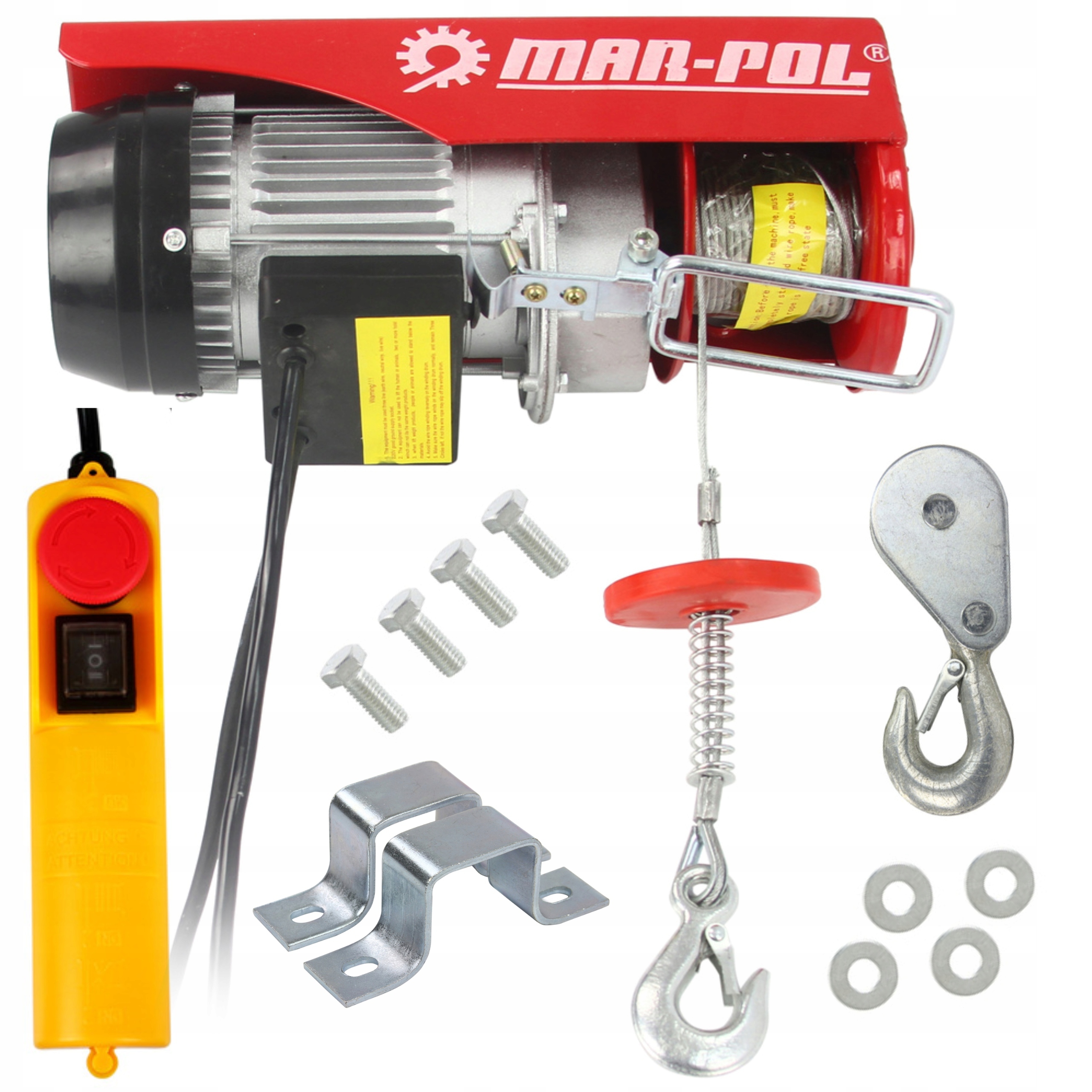 MAR-POL WYCIĄGARKA WCIĄGARKA ELEKTRYCZNA LINOWA YT-125/250 kg 500W M80788