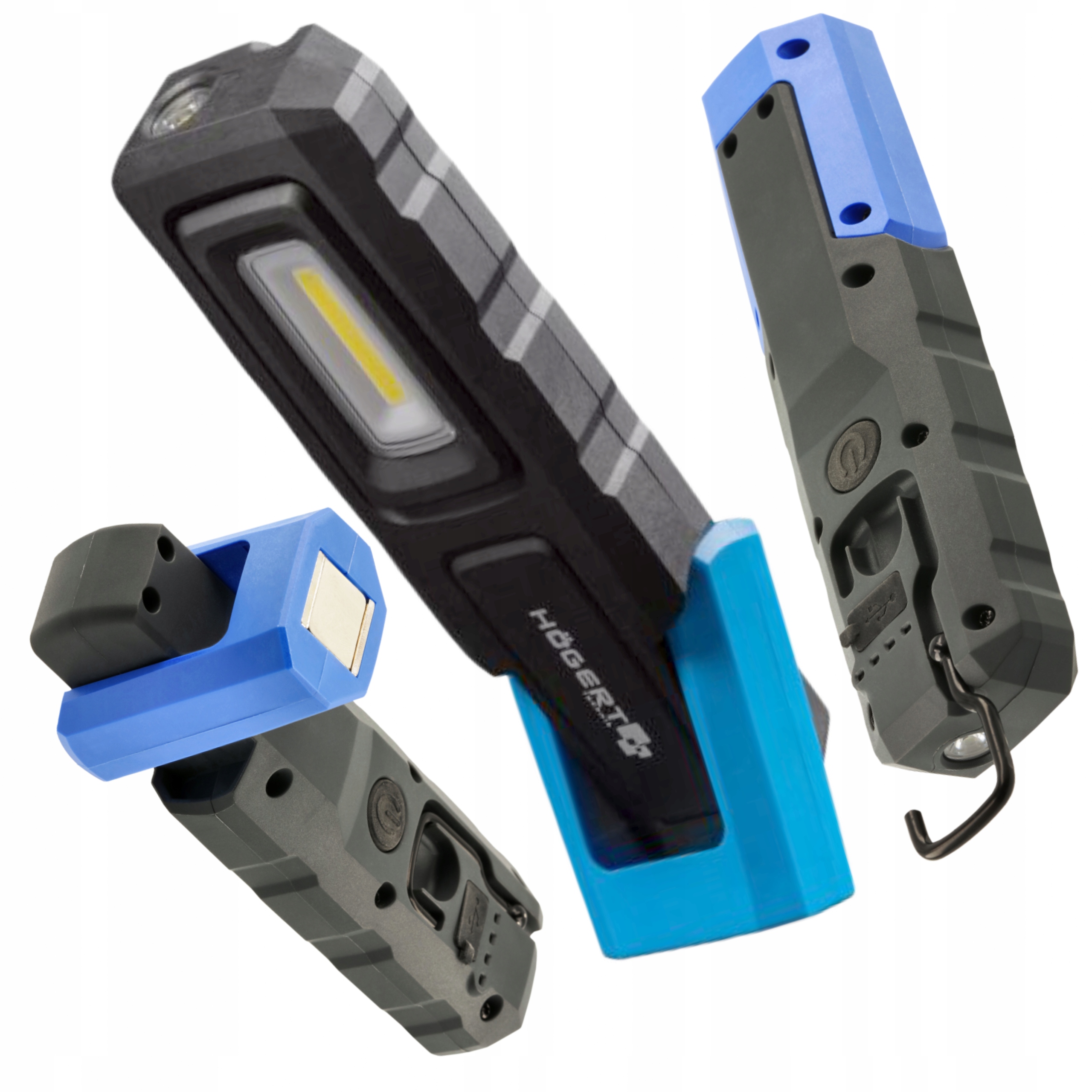 HOGERT LAMPA WARSZTATOWA 400LM MAGNES AKUMULATOROWA 3,7V USB-C HT1E483