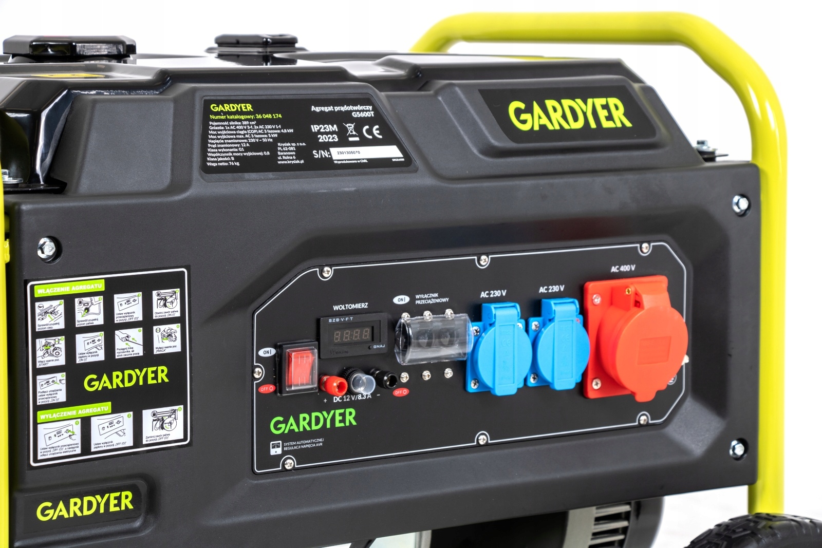 AGREGAT SHT5600 PRĄDOTWÓRCZY TRÓJFAZOWY 5000W GARDYER G5600T GENERATOR
