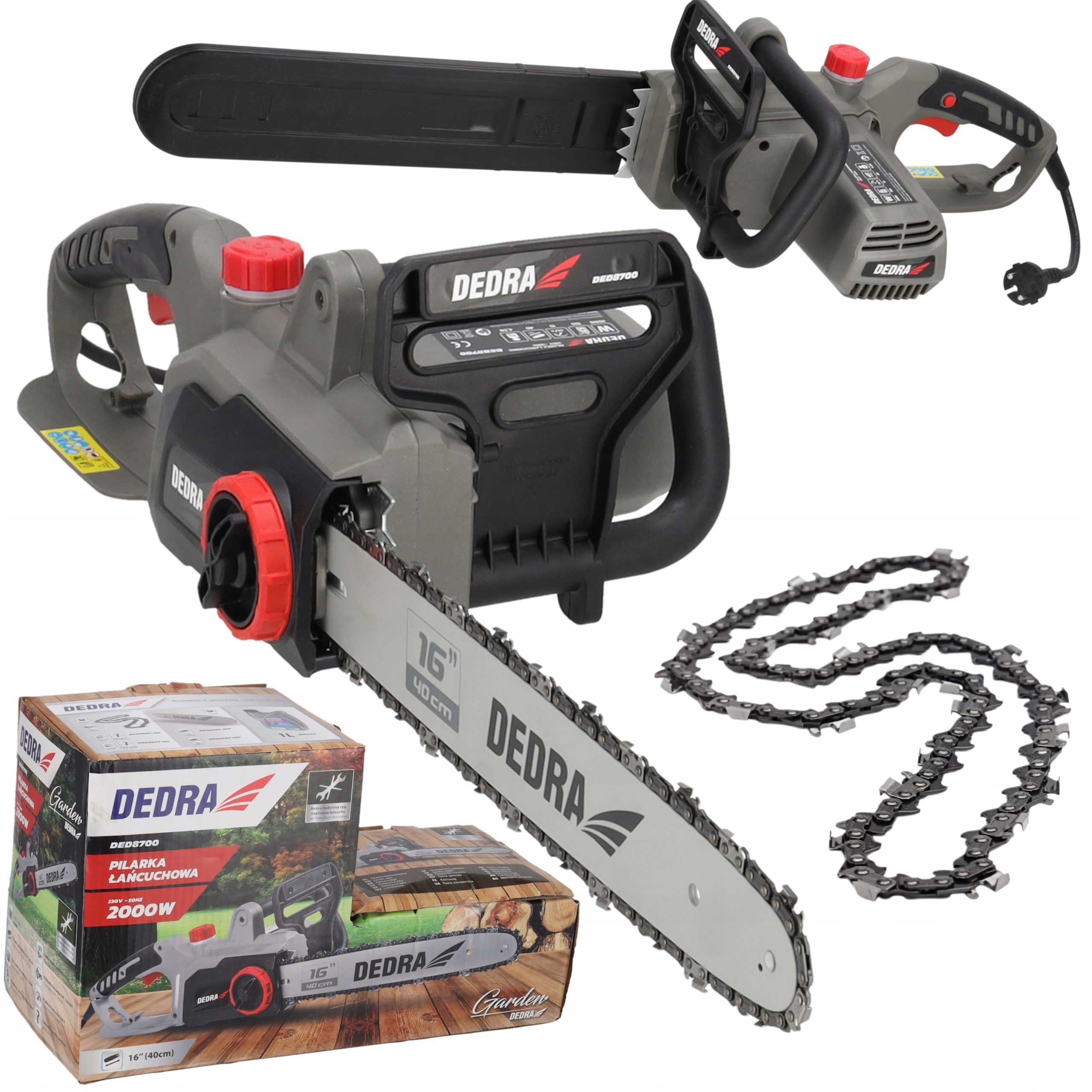 DEDRA PIŁA ŁAŃCUCHOWA PILARKA ELEKTRYCZNA PROWADNICA 16" 40CM 2KW DED8700
