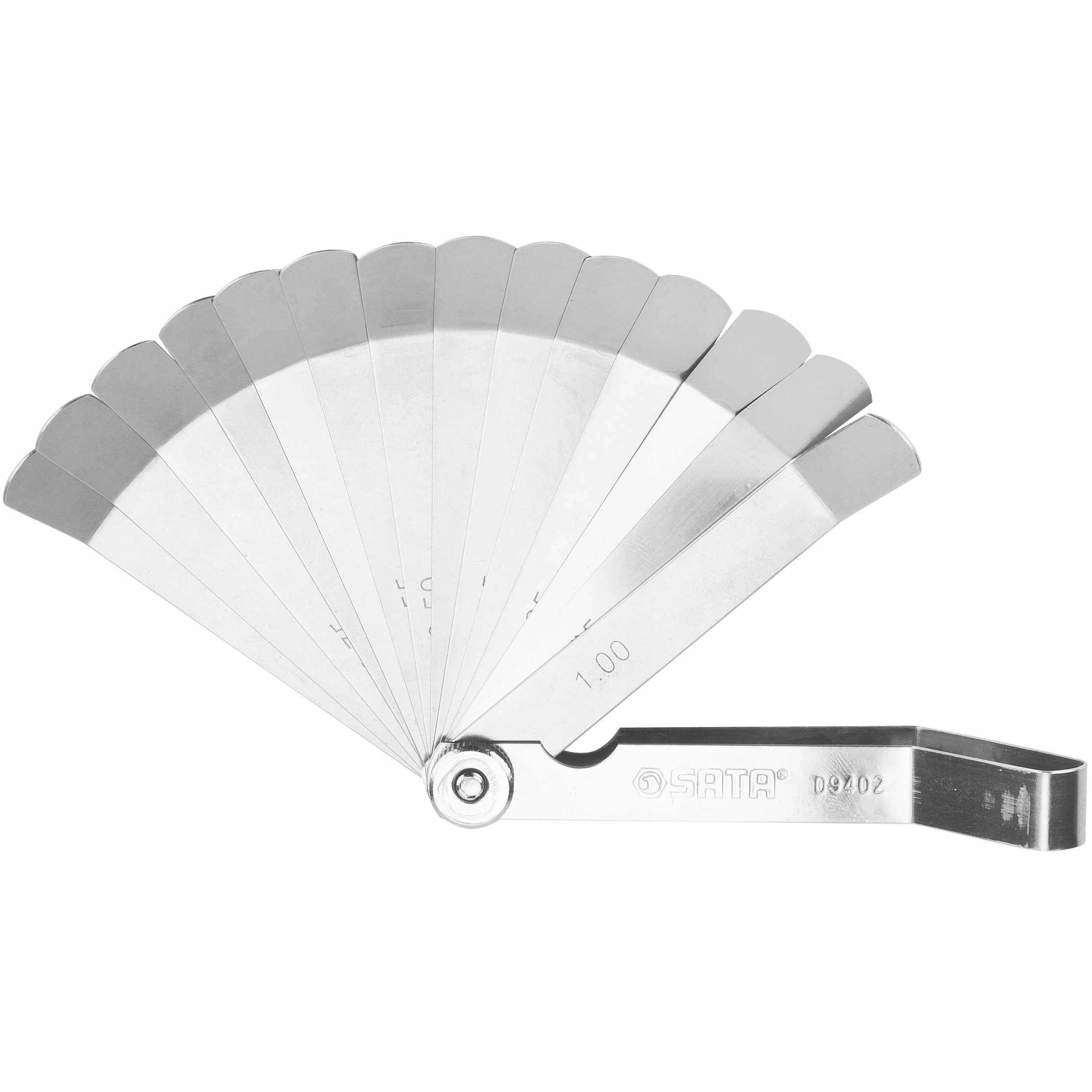 SATA SZCZELINOMIERZ LISTKOWY 16 PŁYTEK LISTKÓW GIĘTYCH 0,05-1mm 09402SJ