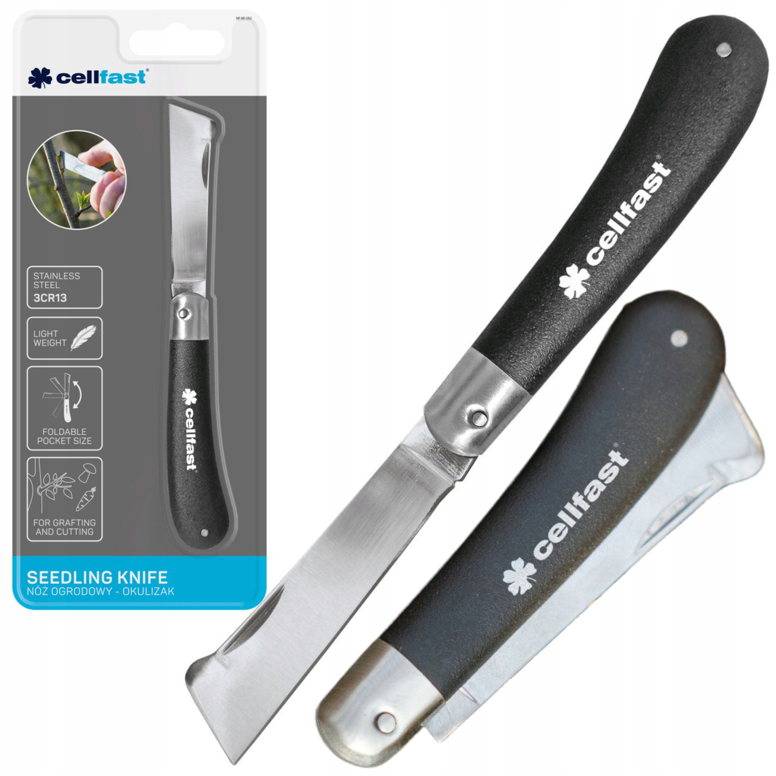 CELLFAST 40-262 STALOWY NÓŻ OGRODOWY, OKULIZAK