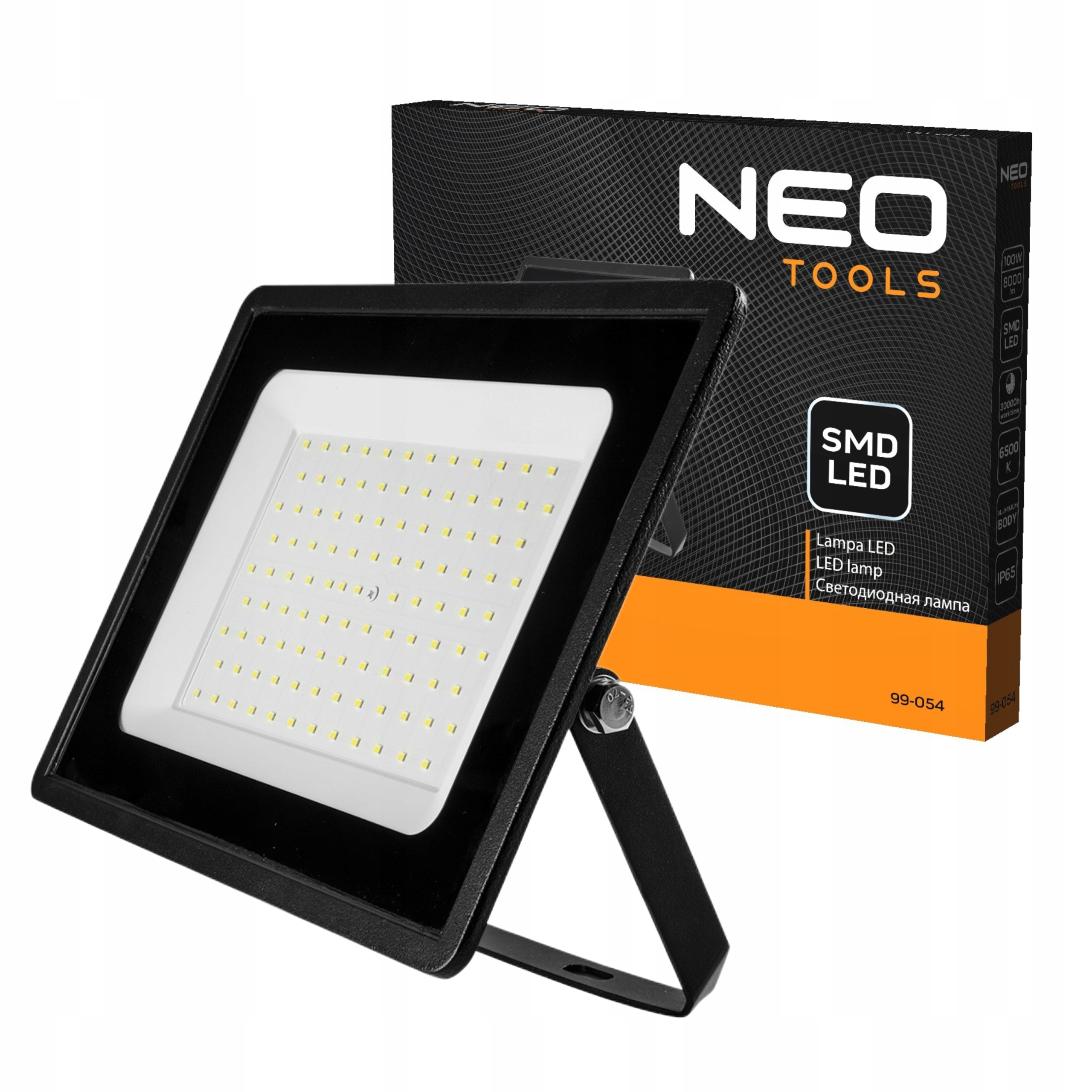 NEO HALOGEN REFLEKTOR DIODY LED SMD BIAŁY CIEPŁY 100W 8000LM 230V 99-054