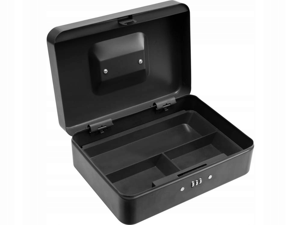 VOREL SKRZYNKA KASETKA NA PIENIĄDZE 250X180X90 CZARNA ZAMEK NA SZYFR 78628