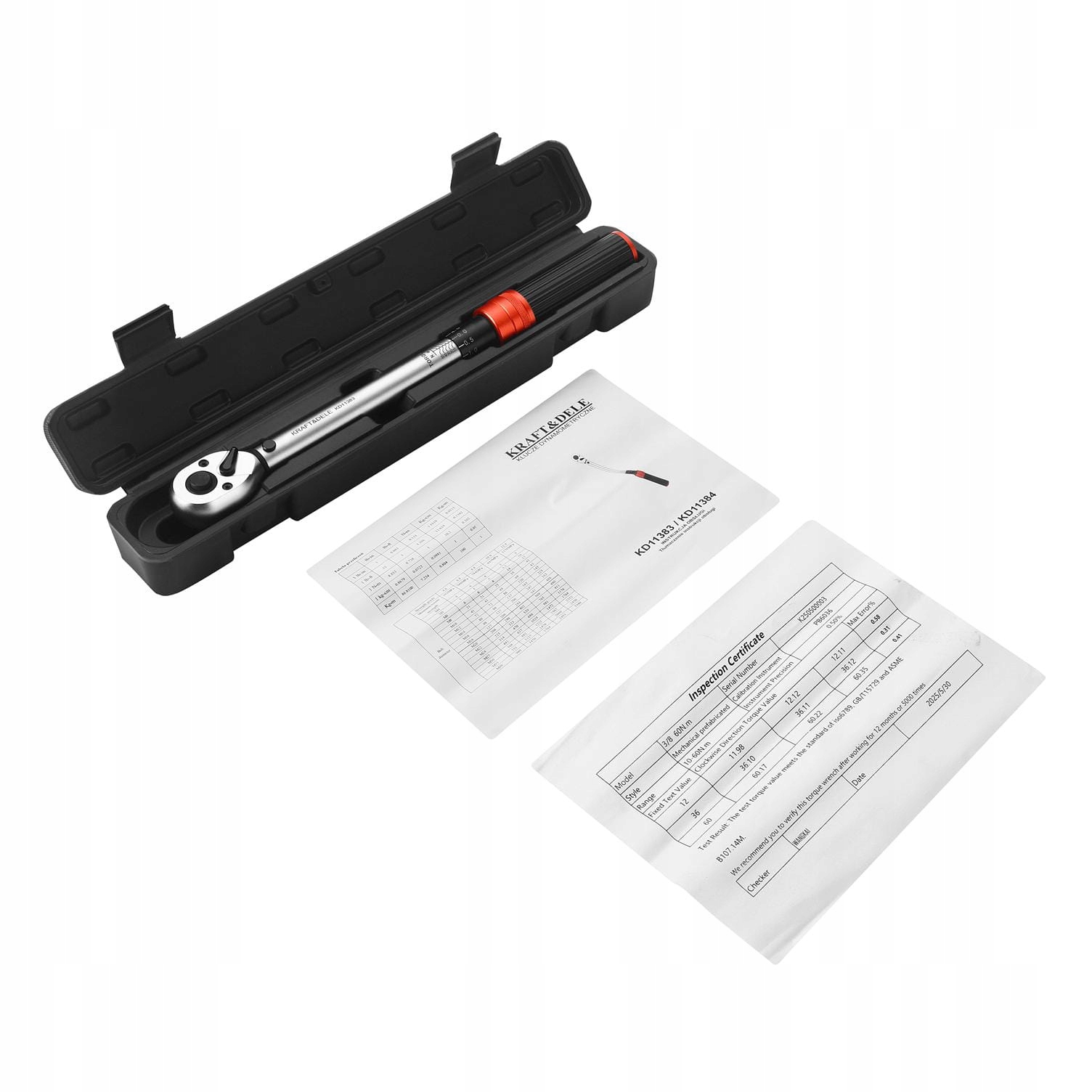 KRAFT&DELE KLUCZ DYNAMOMETRYCZNY 1/2" 10-60Nm +WALIZKA CERTYFIKAT KD11383