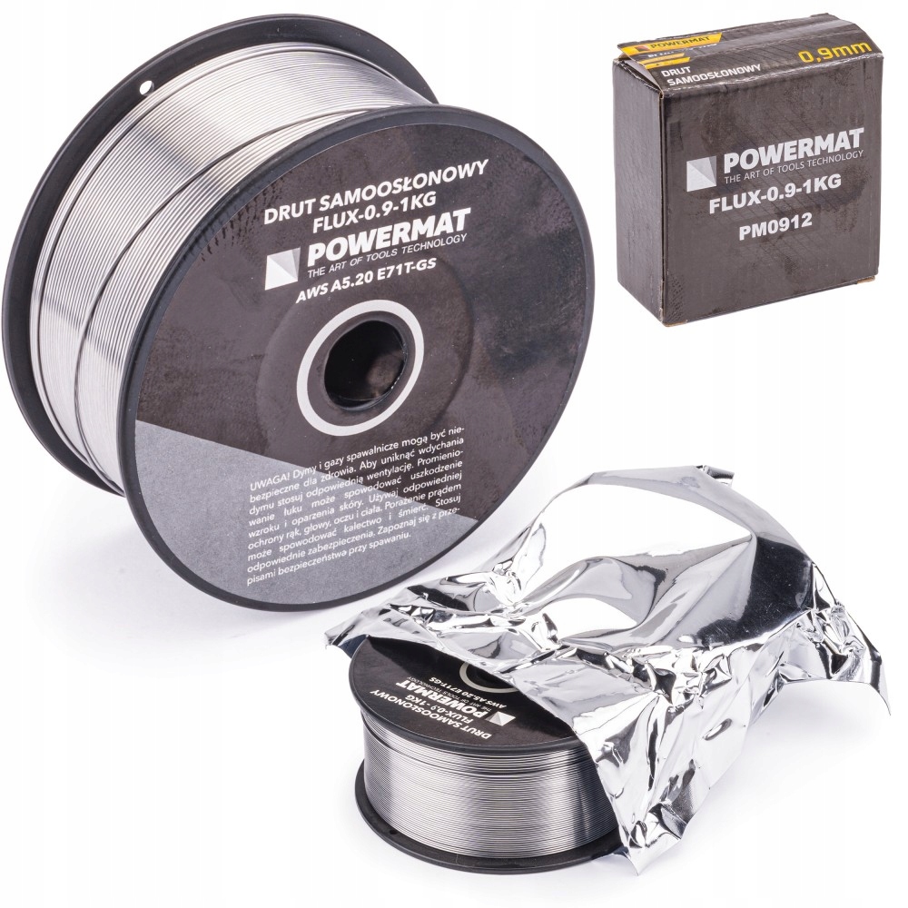 DRUT SPAWALNICZY SAMOOSŁONOWY FLUX 0,9MM 1KG FCAW