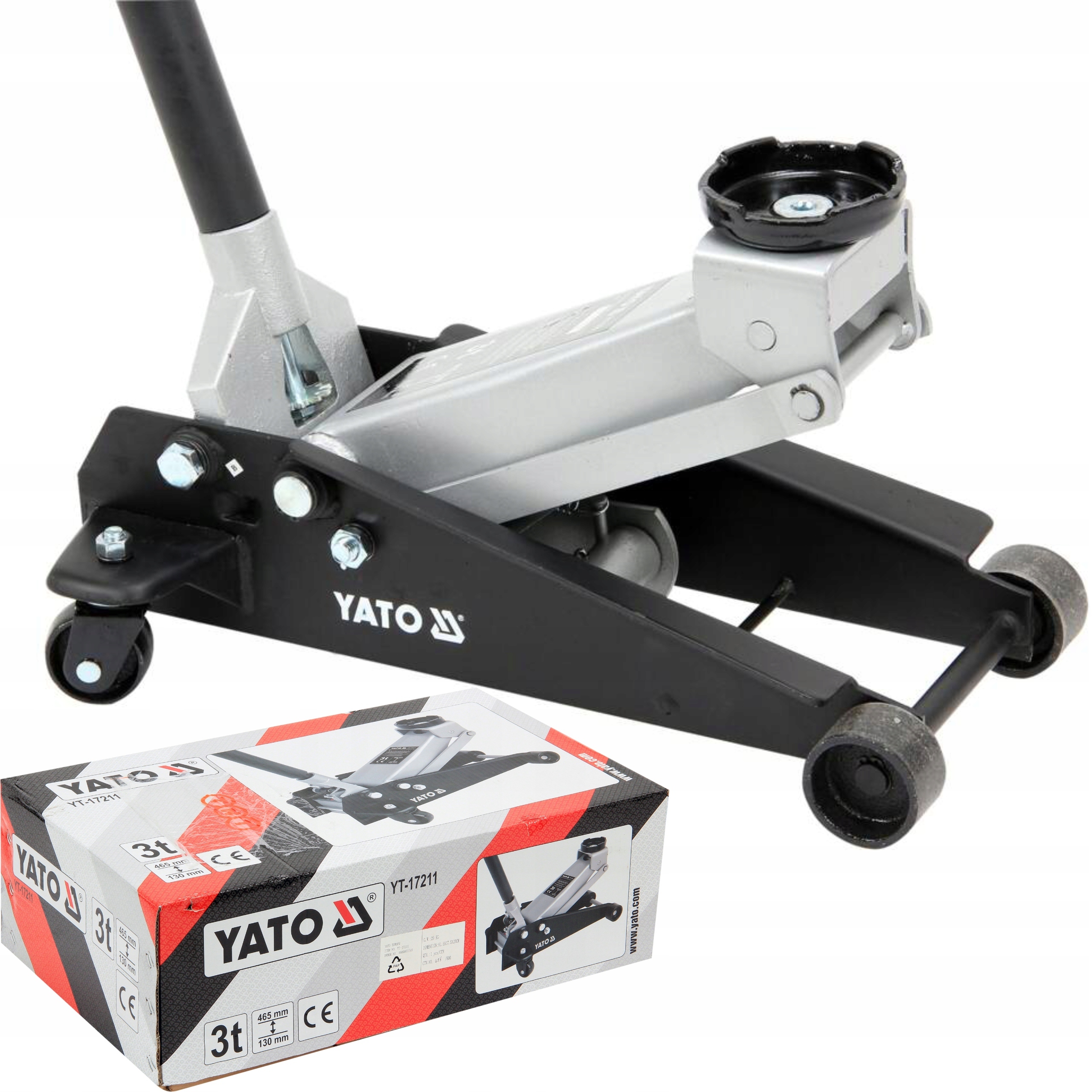 YATO PODNOŚNIK SAMOCHODOWY HYDRAULICZNY PUNKTOWY LEWAREK ŻABA 3T YT-17211