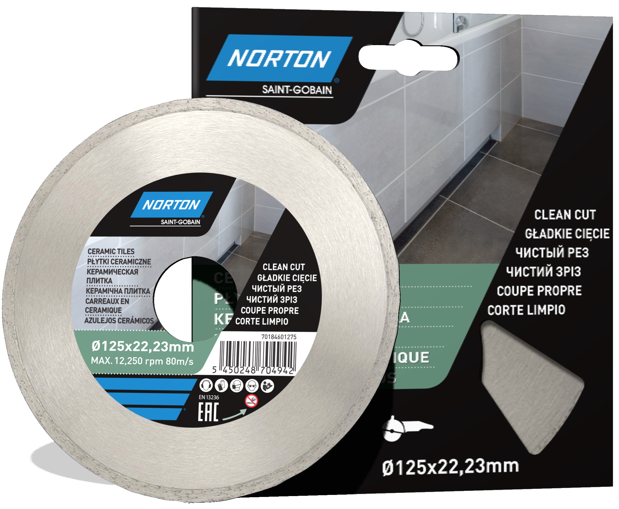 NORTON TARCZA DIAMENTOWA 125mm ceramika gres marmu