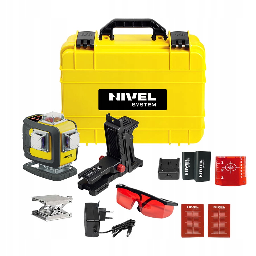 NIVEL SYSTEM LASER KRZYŻOWY 4D CZERWONY CL4D-R WALIZKA +STATYW SJJM1EX CLS4