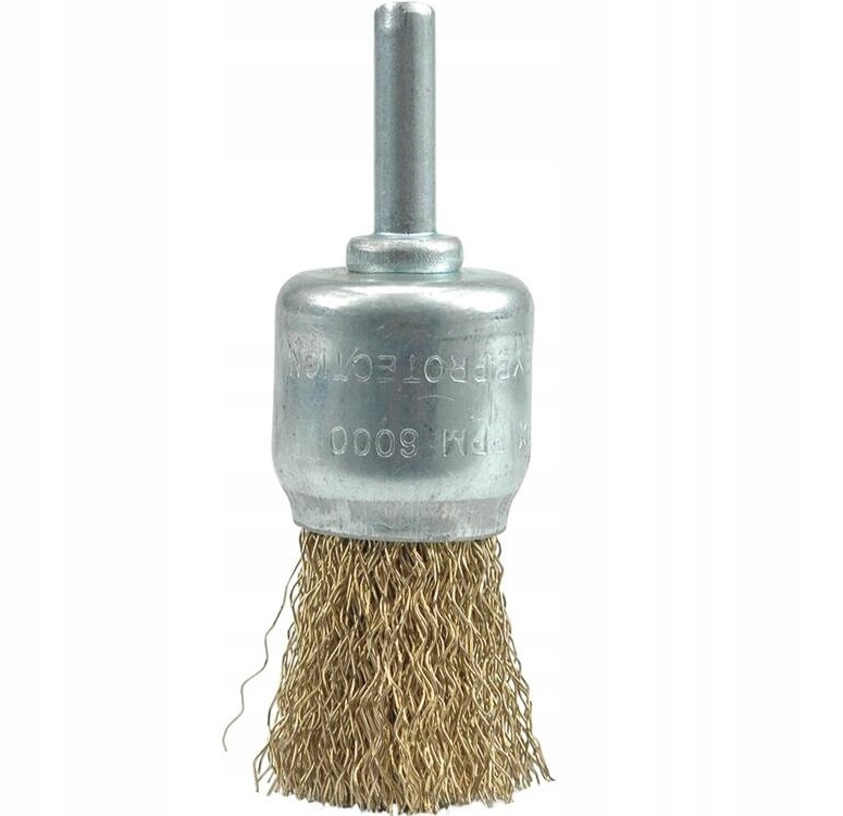 VOREL SZCZOTKA PĘDZELKOWA DRUCIANA 24 MM, Z MOSIĄDZU DRUT KARBOWANY 06992
