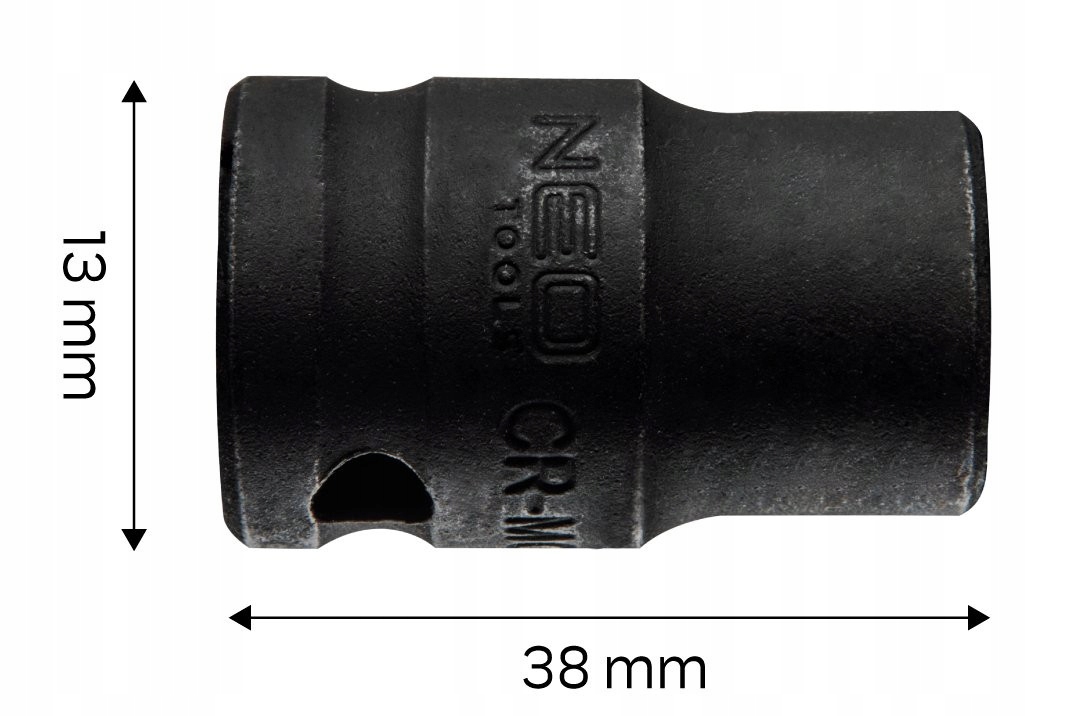 NEO NASADKA UDAROWA 1/2" 13x38mm NASADKI CR-MO POGRUBIONE ŚCIANKI 12-213