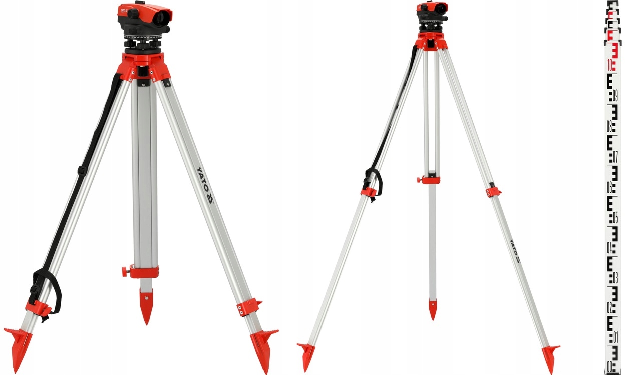 YATO ZESTAW NIWELATOR BUDOWLANY GEODEZYJNY 110m 32X IP66 + 5M ŁATA + STATYW