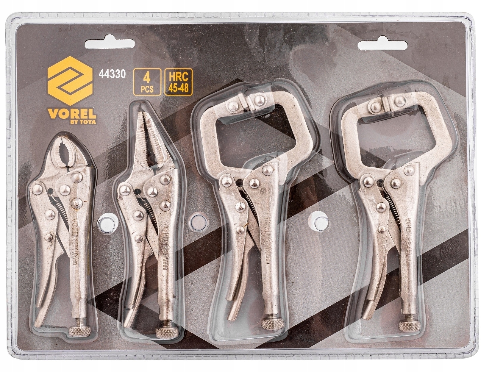 VOREL SZCZYPCE ZACISKOWE SPAWALNICZE MINI KOMPLET 4 SZTUK MORSA 44330