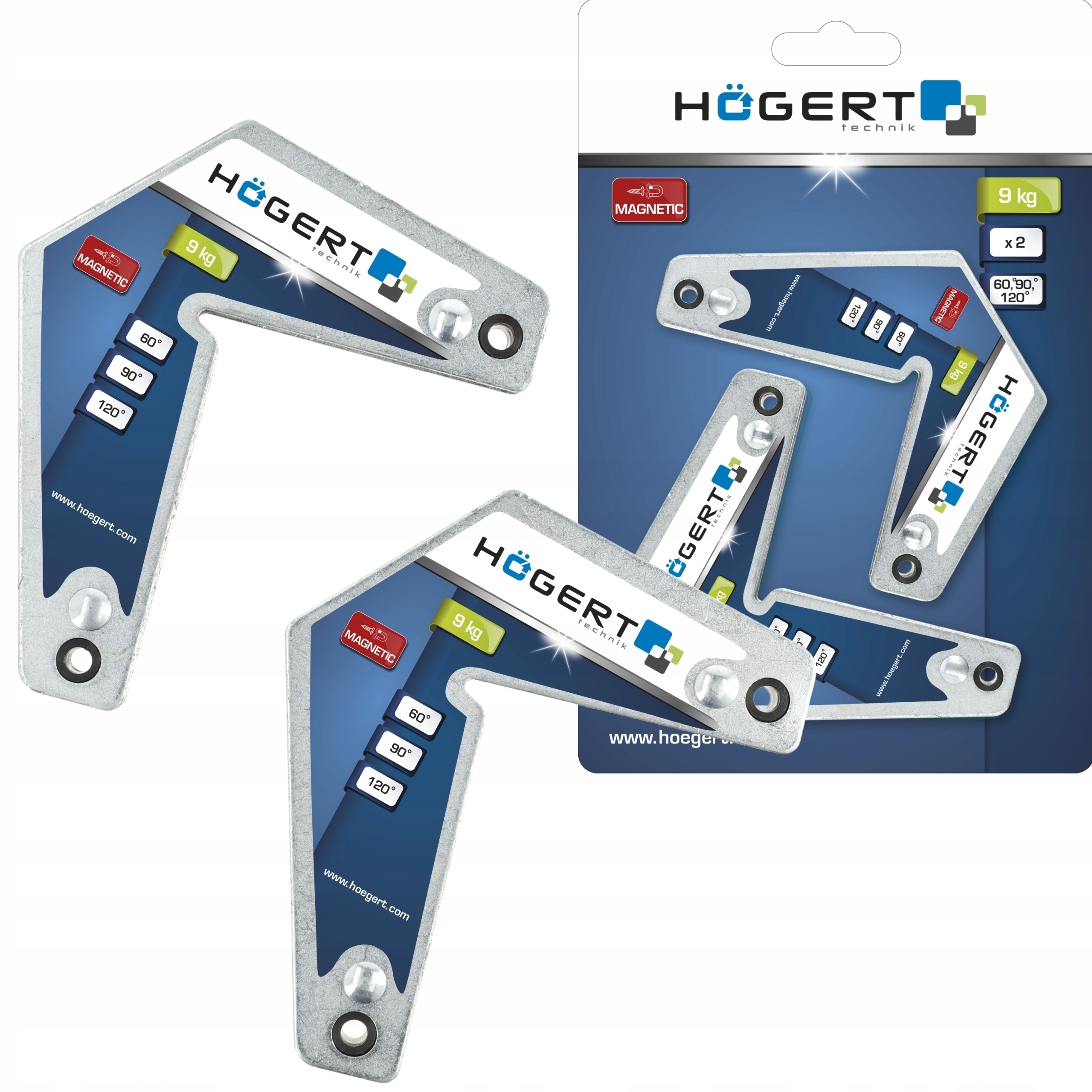 HOEGERT MAGNETYCZNY KĄTOWNIK SPAWALNICZY 2SZT. 9KG HT3B665