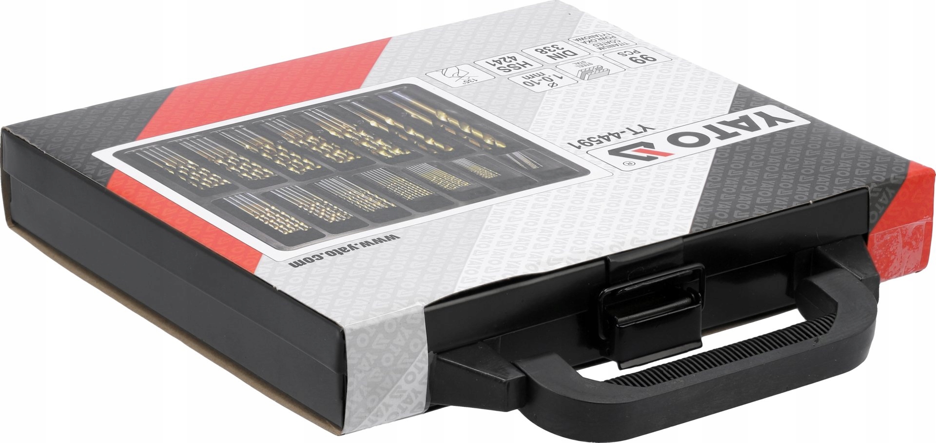 YATO ZESTAW WIERTEŁ WIERTŁA HSS DO METALU 1-10mm 99 SZTUK WALIZKA YT-44591