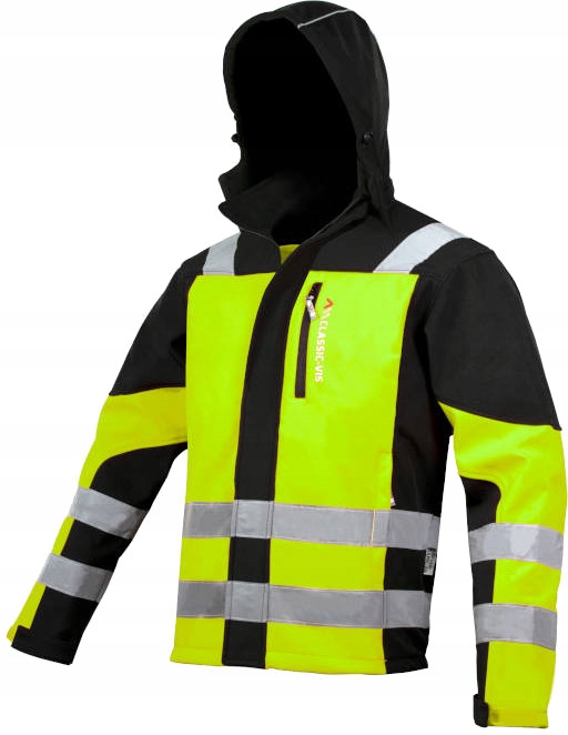 KURTKA ROBOCZA Softshell MĘSKA WODOODPORNA ODBLASKOWA OSTRZEGAWCZA BHP r.XL