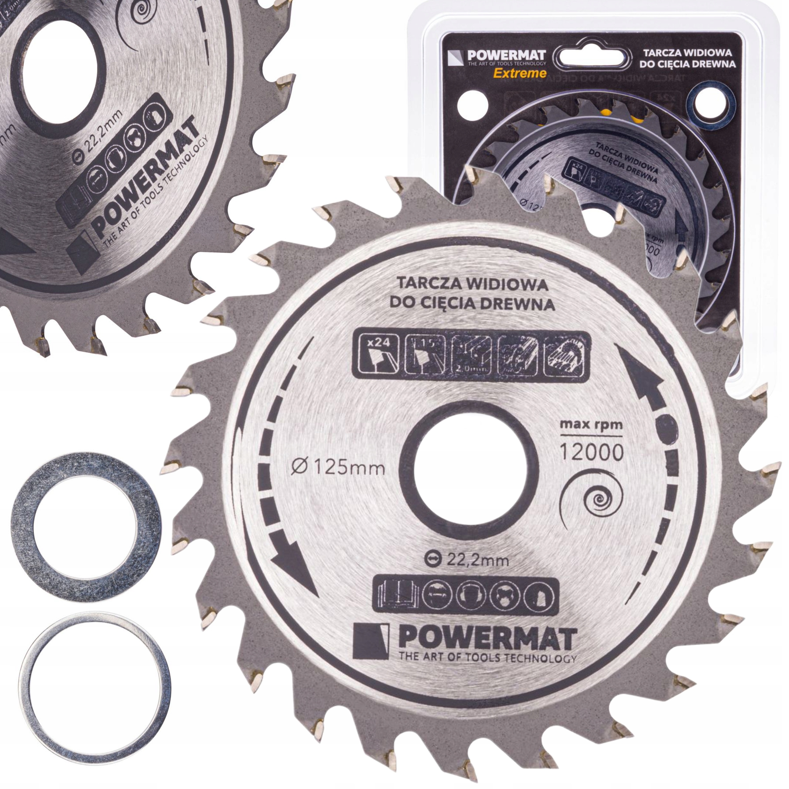 POWERMAT TARCZA WIDIOWA DO DREWNA 125x22.2 24z TDD-125X22.2X24Z