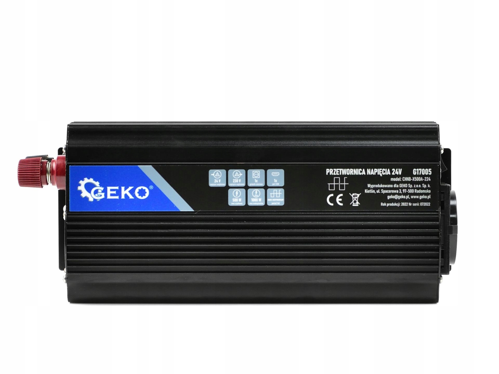 GEKO PRZETWORNICA NAPIĘCIA 24V/230V 500/1000W