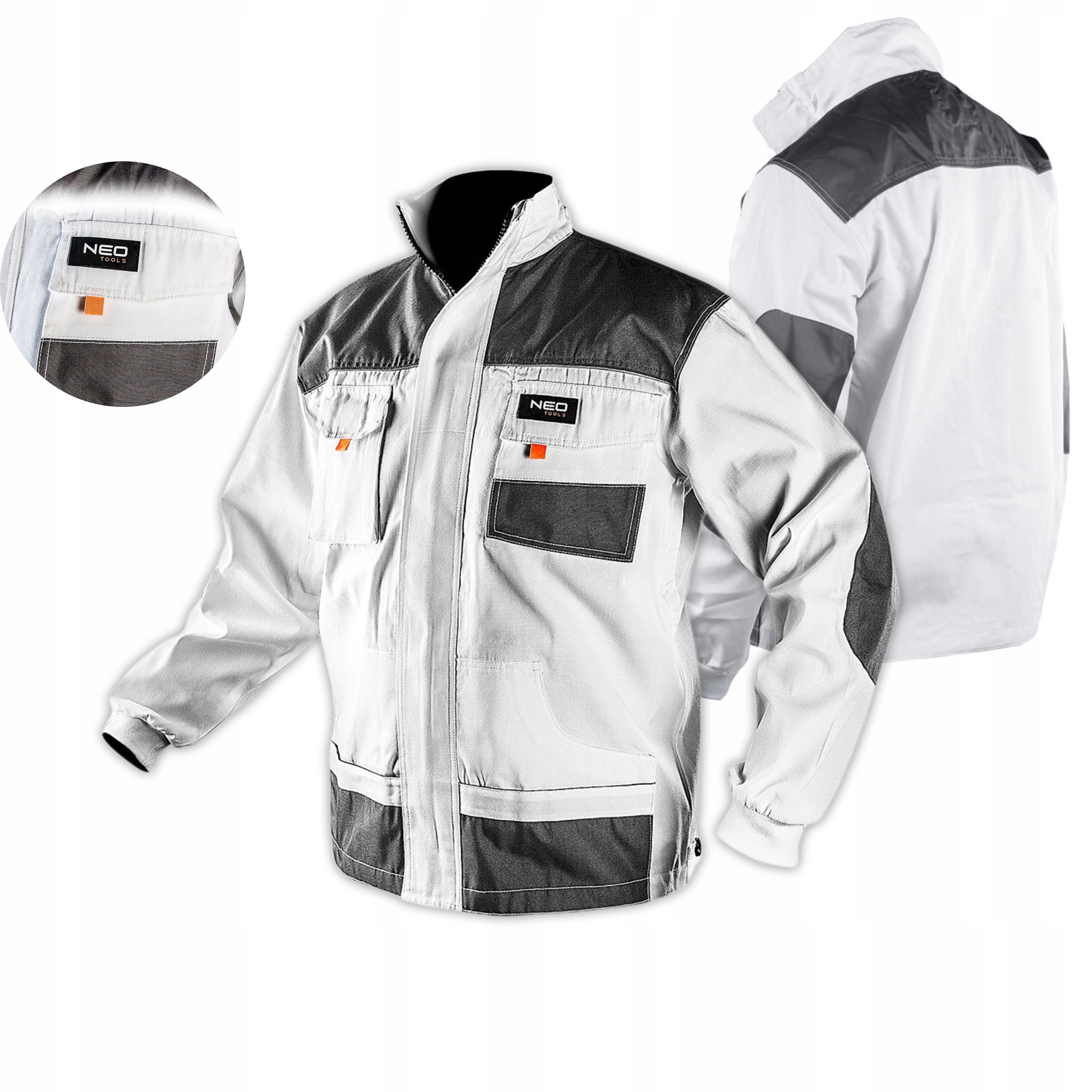 NEO BLUZA KURTKA ROBOCZA POLAR HD+ BIAŁA ODBLASKOWA OXFORD 81-110 XXL/58