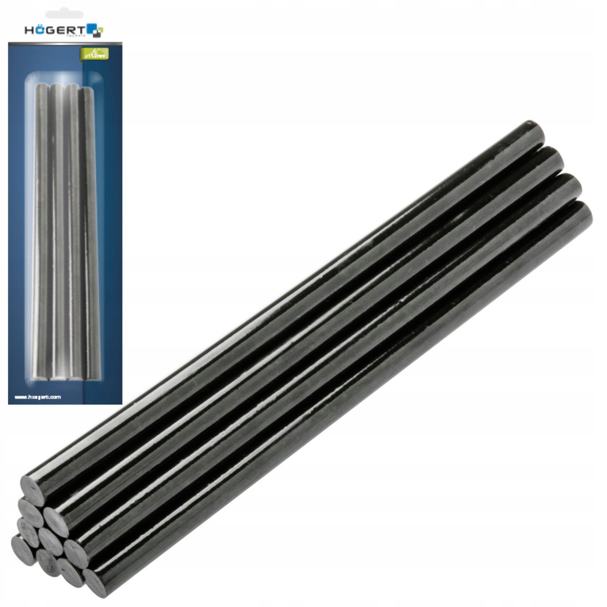 HOGERT WKŁADY KLEJOWE 250 MM ŚREDNICA 11,2 MM KOLOR CZARNY HT2C138